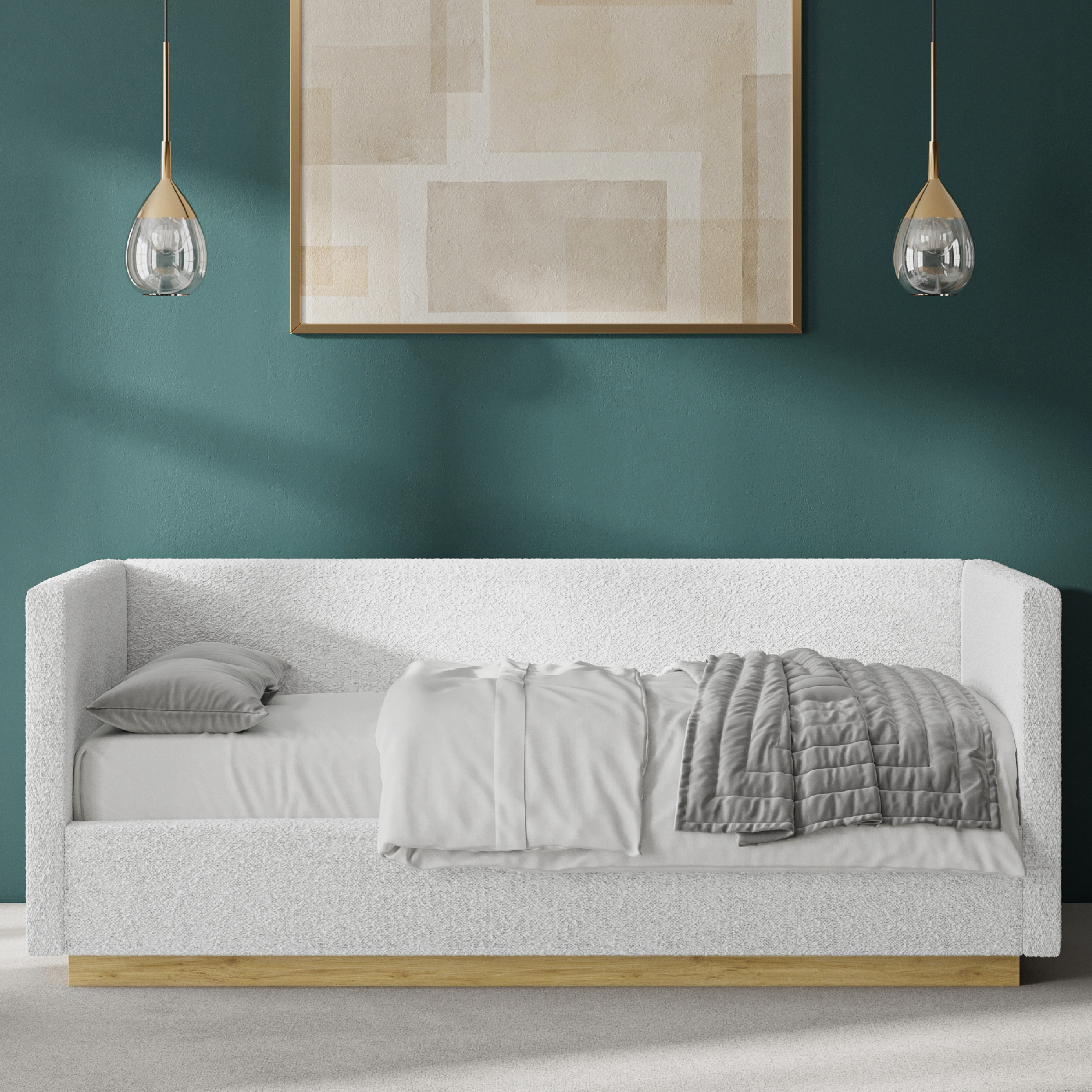 Nora Floating Boucle Twin Daybed