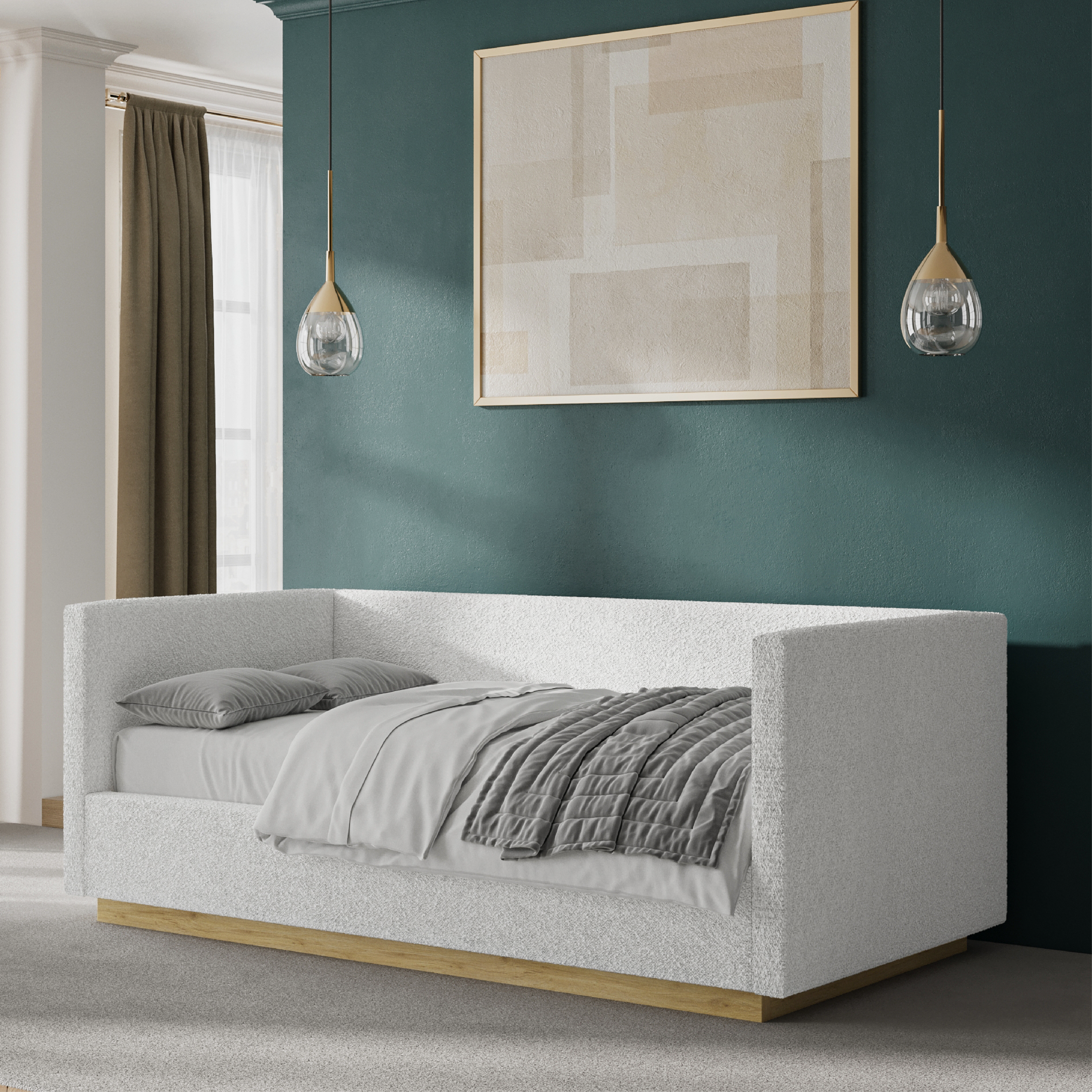 Nora Floating Boucle Twin Daybed