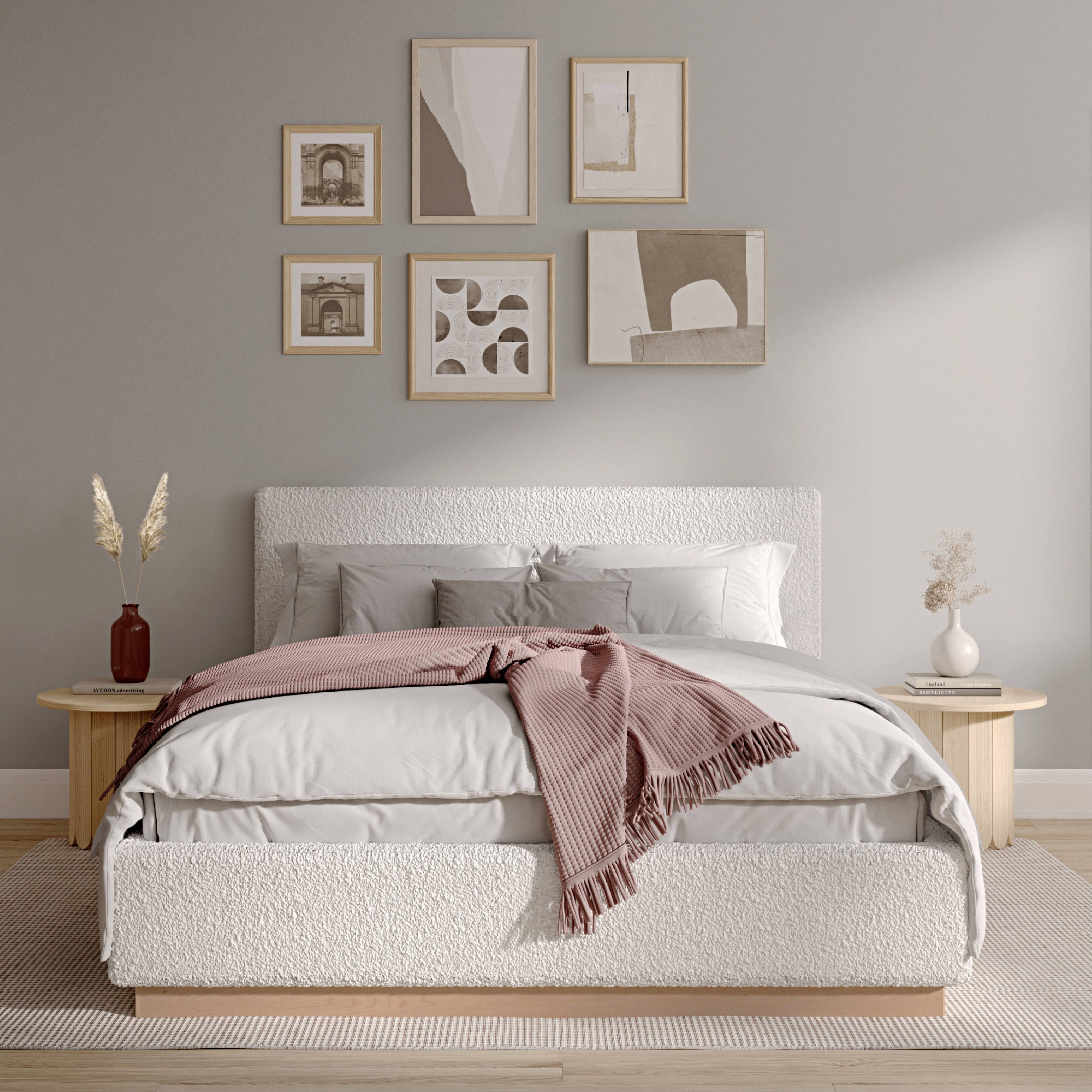 Nora Floating Boucle Bed