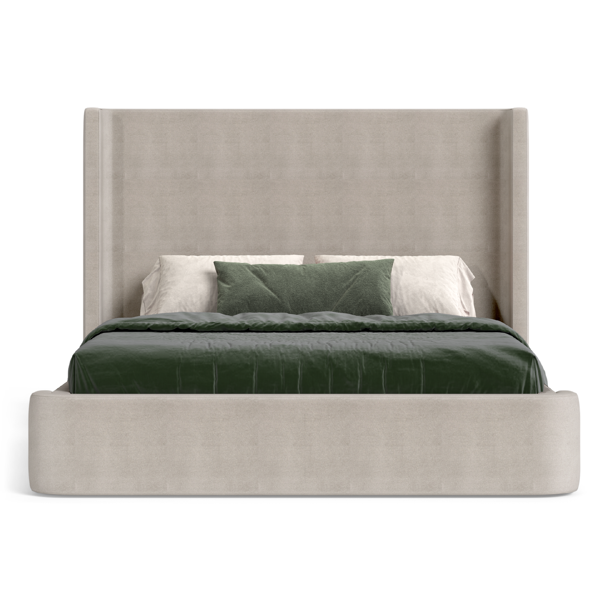 Graham Upholstered Wingback Bed