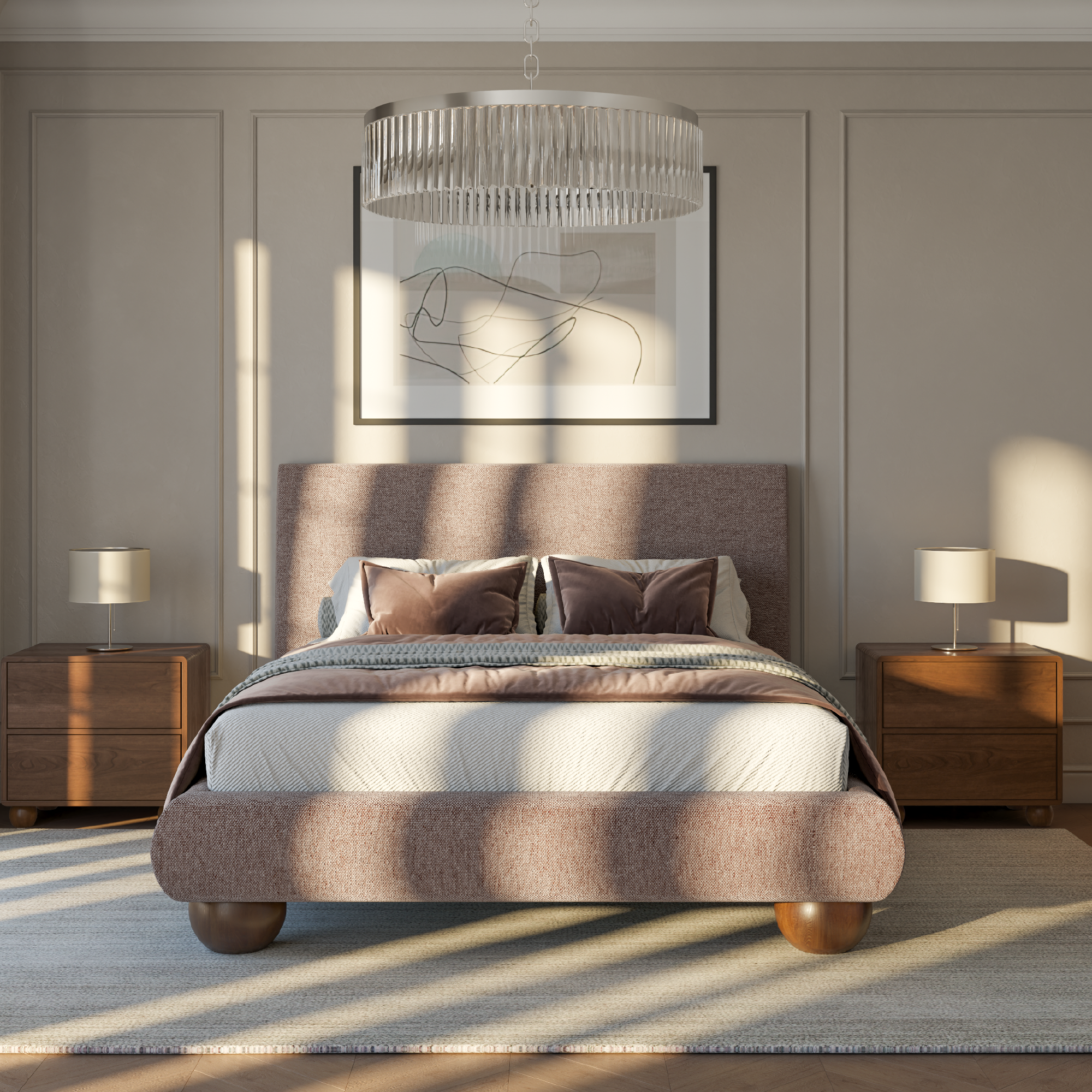 Jude Ball Leg Platform Bed