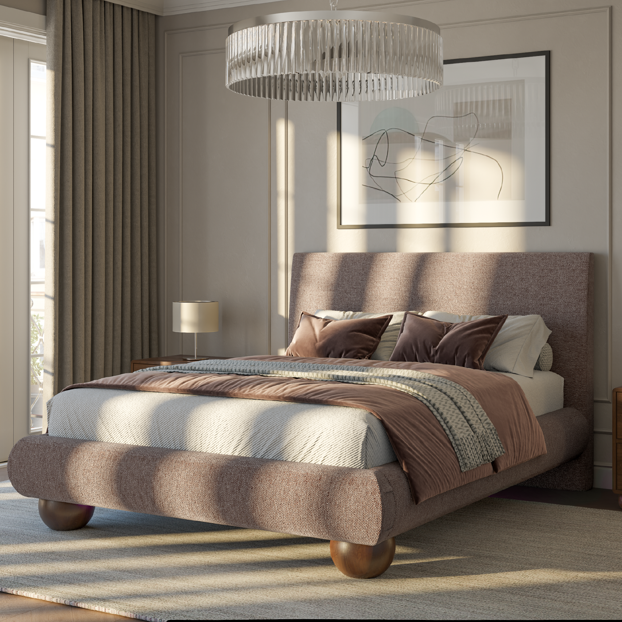 Jude Ball Leg Platform Bed