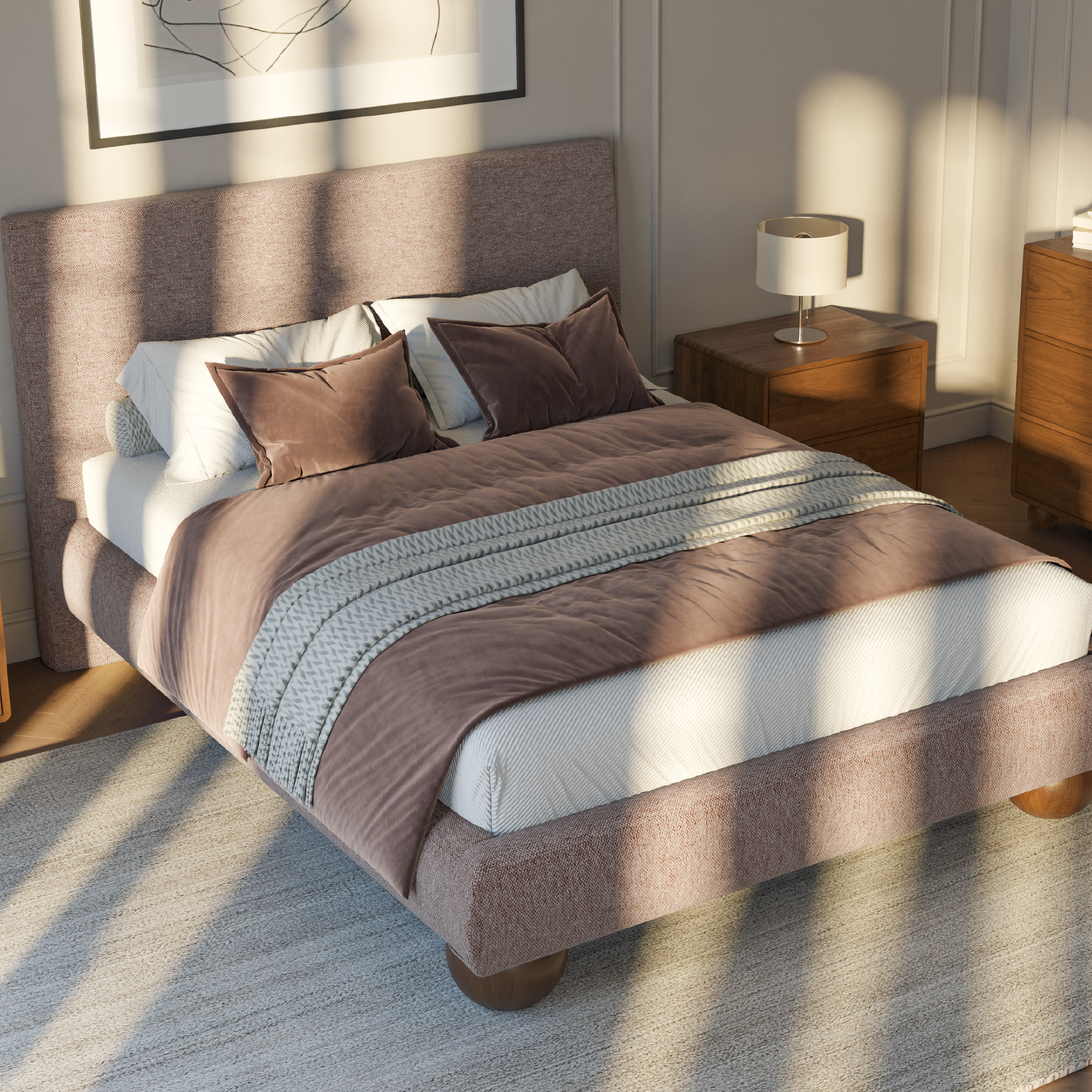 Jude Ball Leg Platform Bed