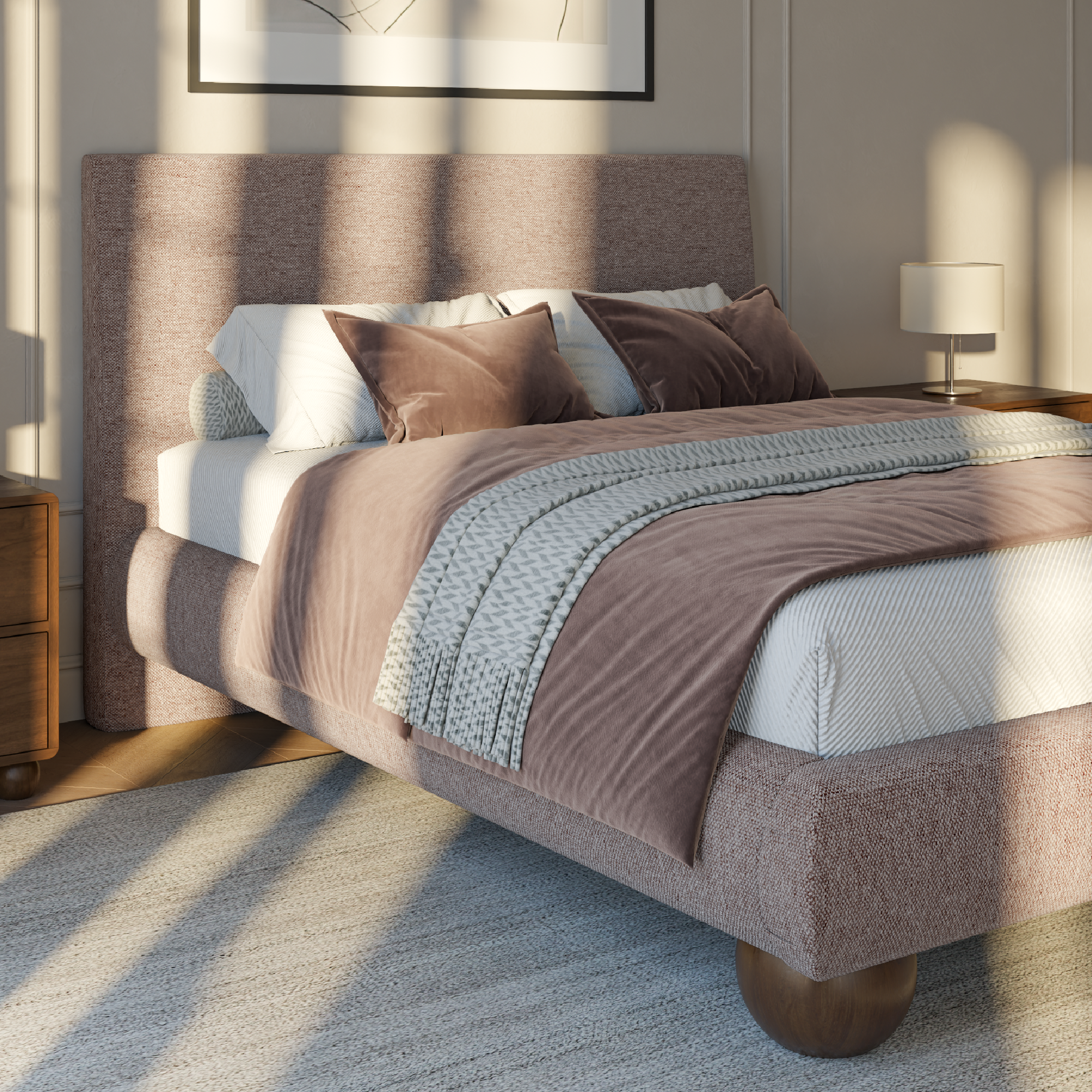 Jude Ball Leg Platform Bed