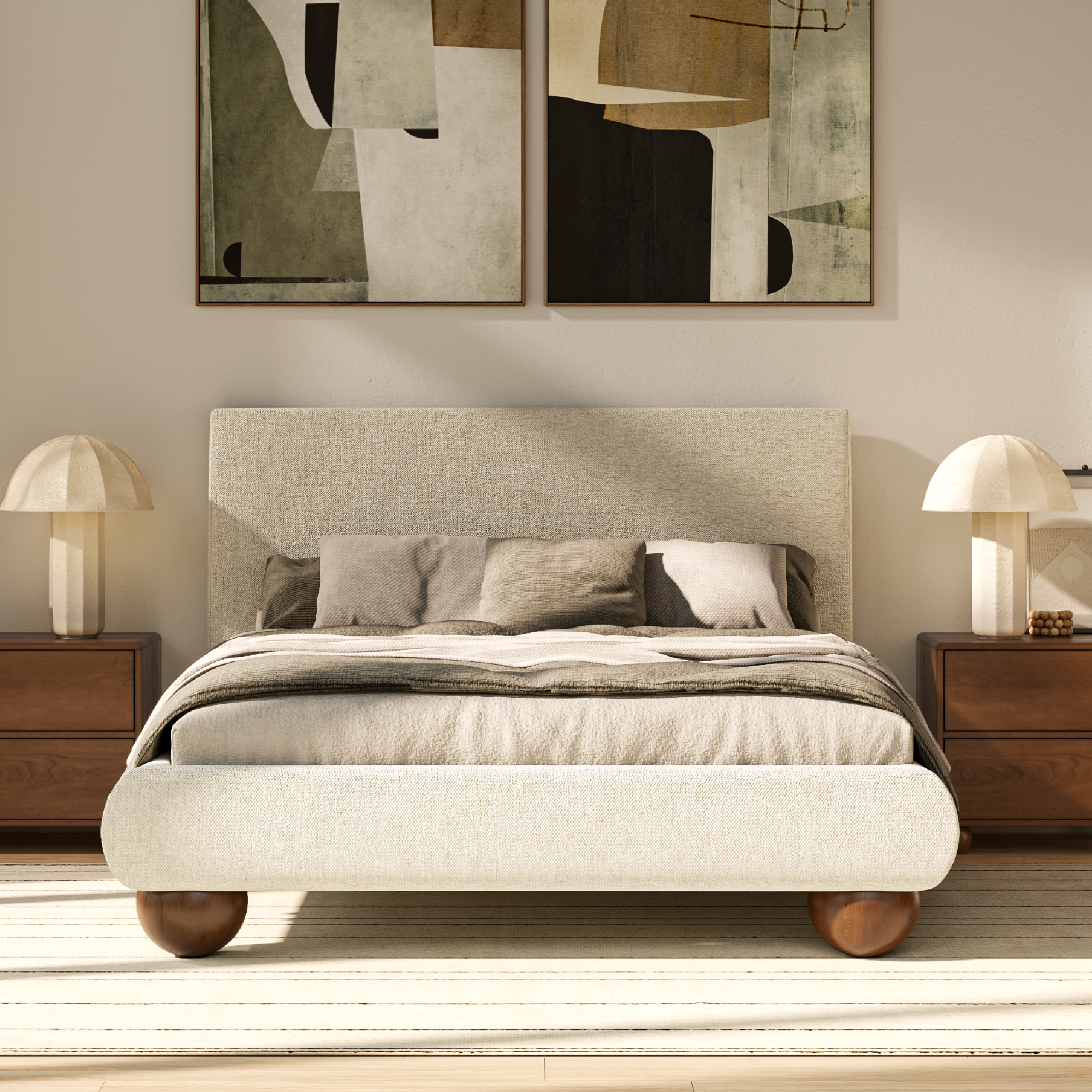 Jude Ball Leg Platform Bed