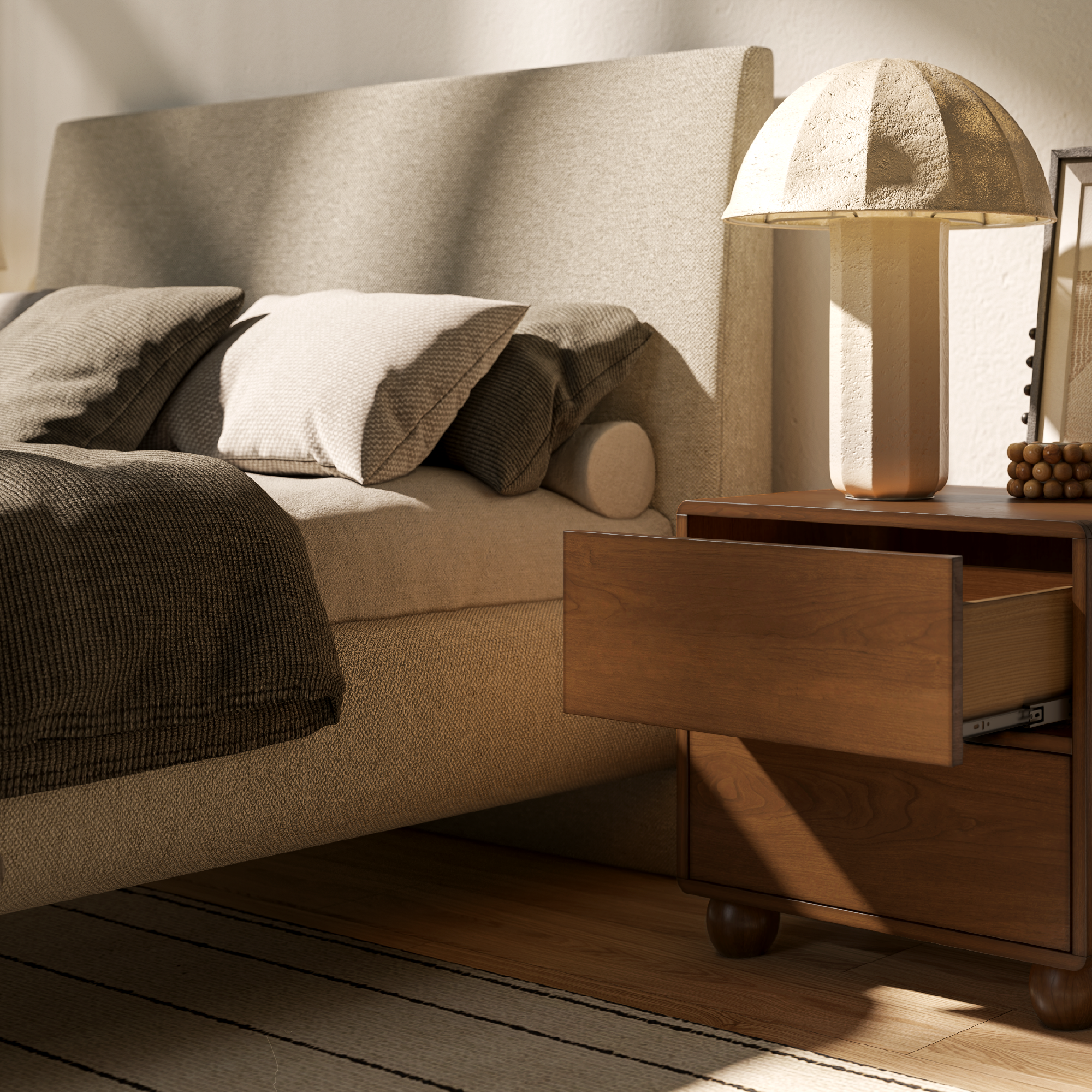 Jude Ball Leg Platform Bed