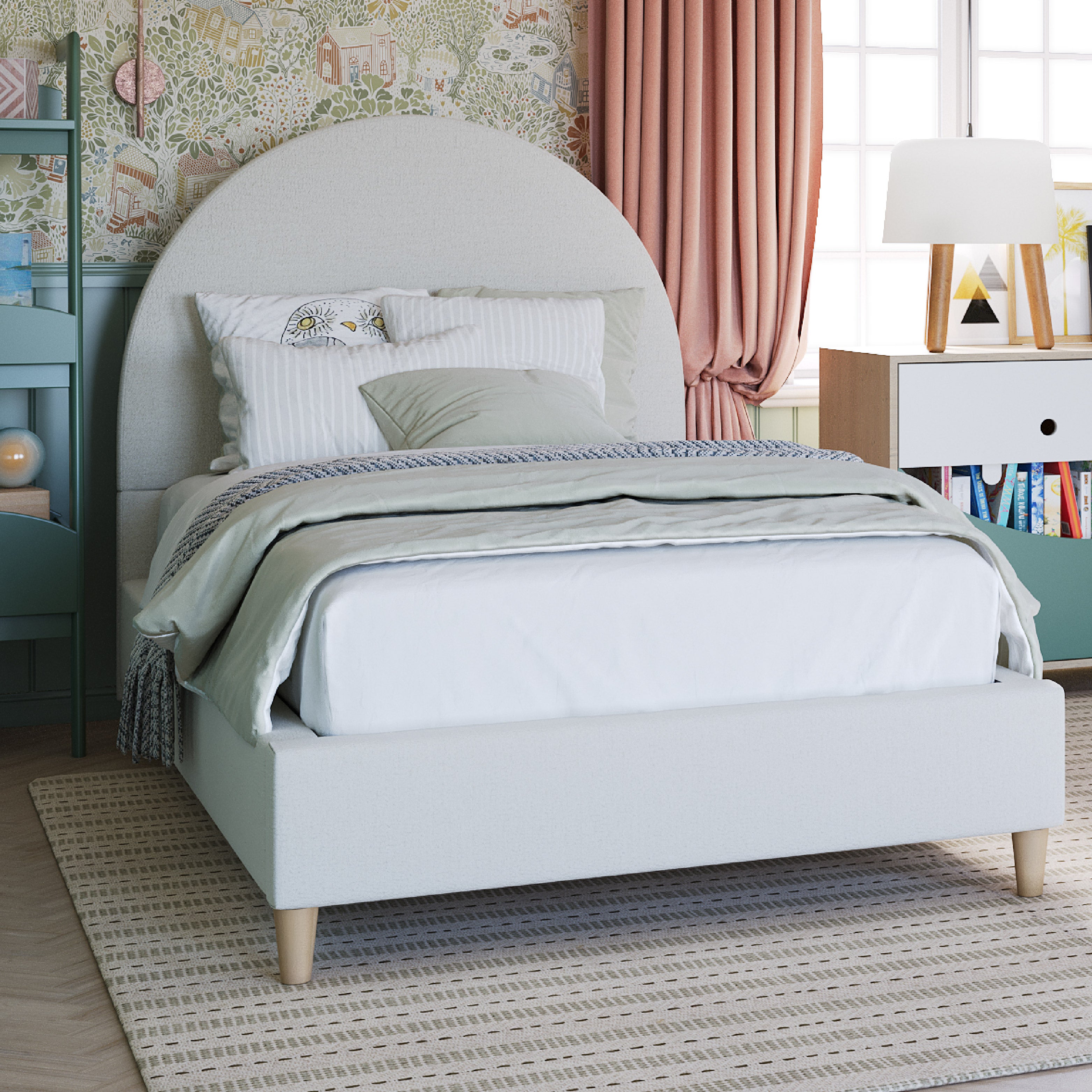 Selene Boucle Arch Bed