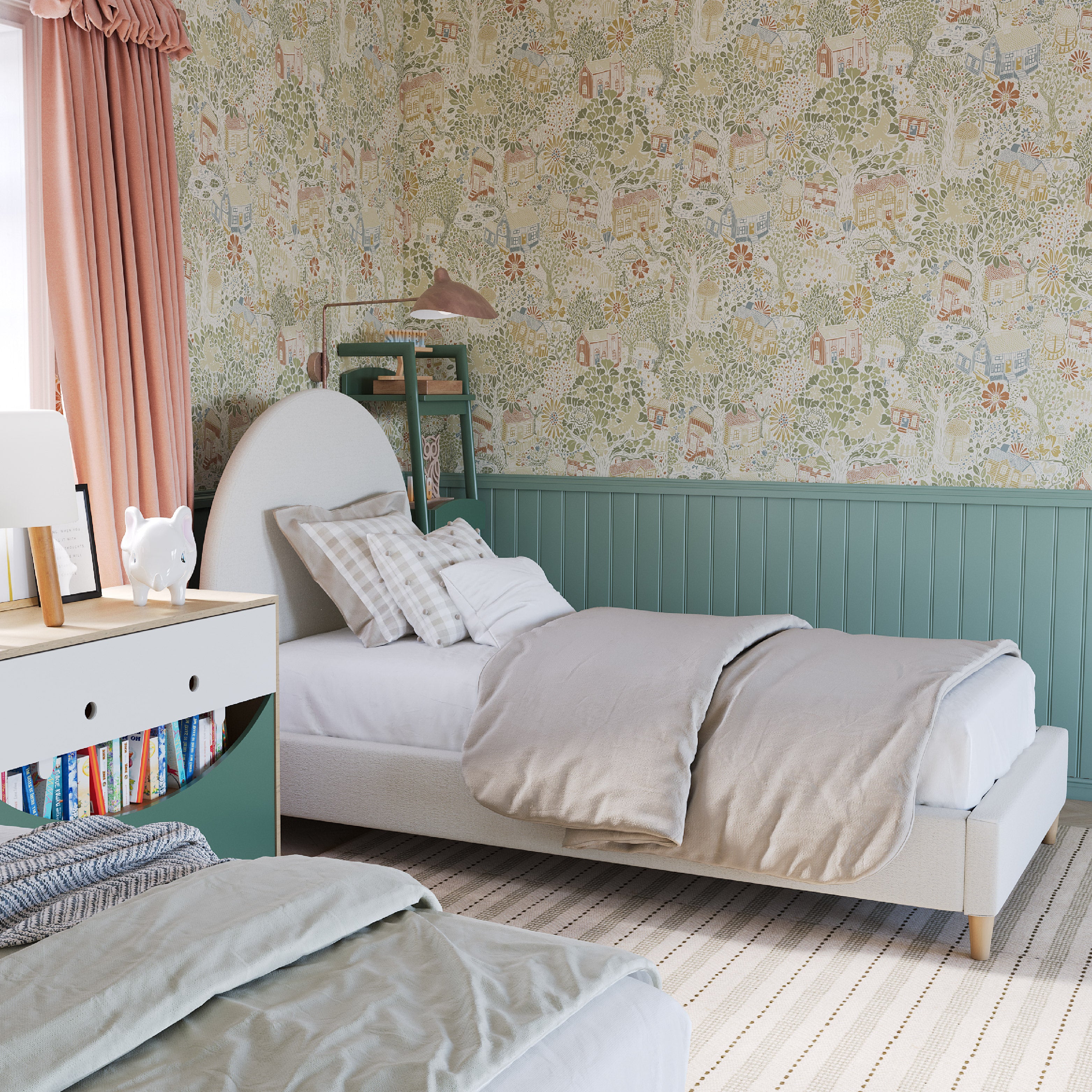 Selene Boucle Arch Bed