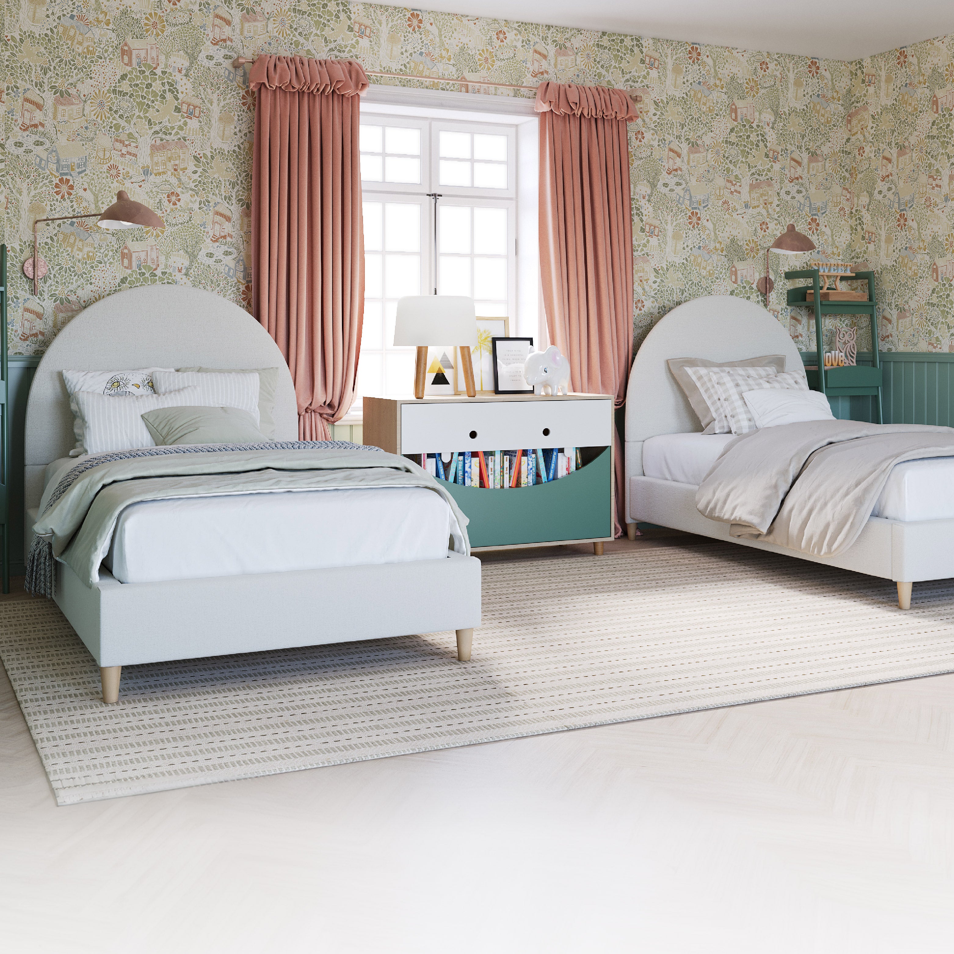 Selene Boucle Arch Bed
