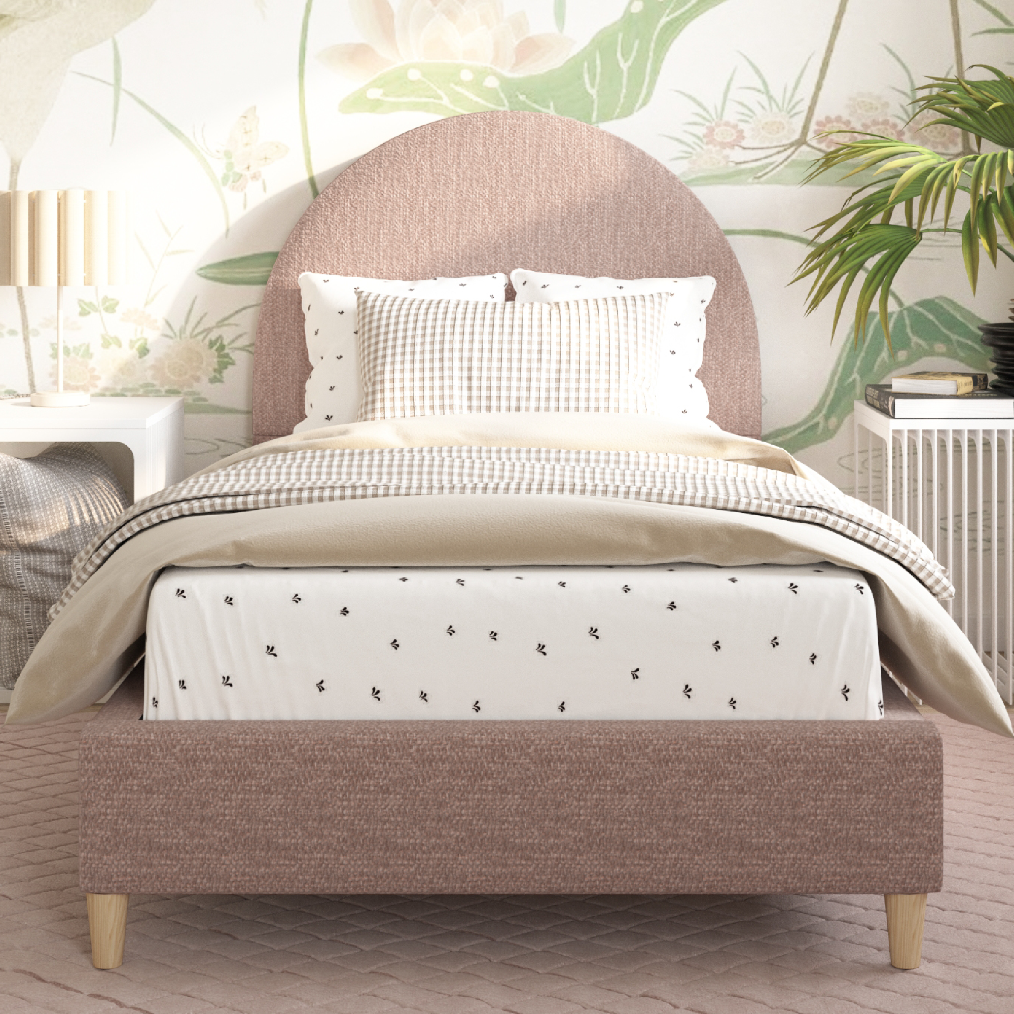 Selene Boucle Arch Bed