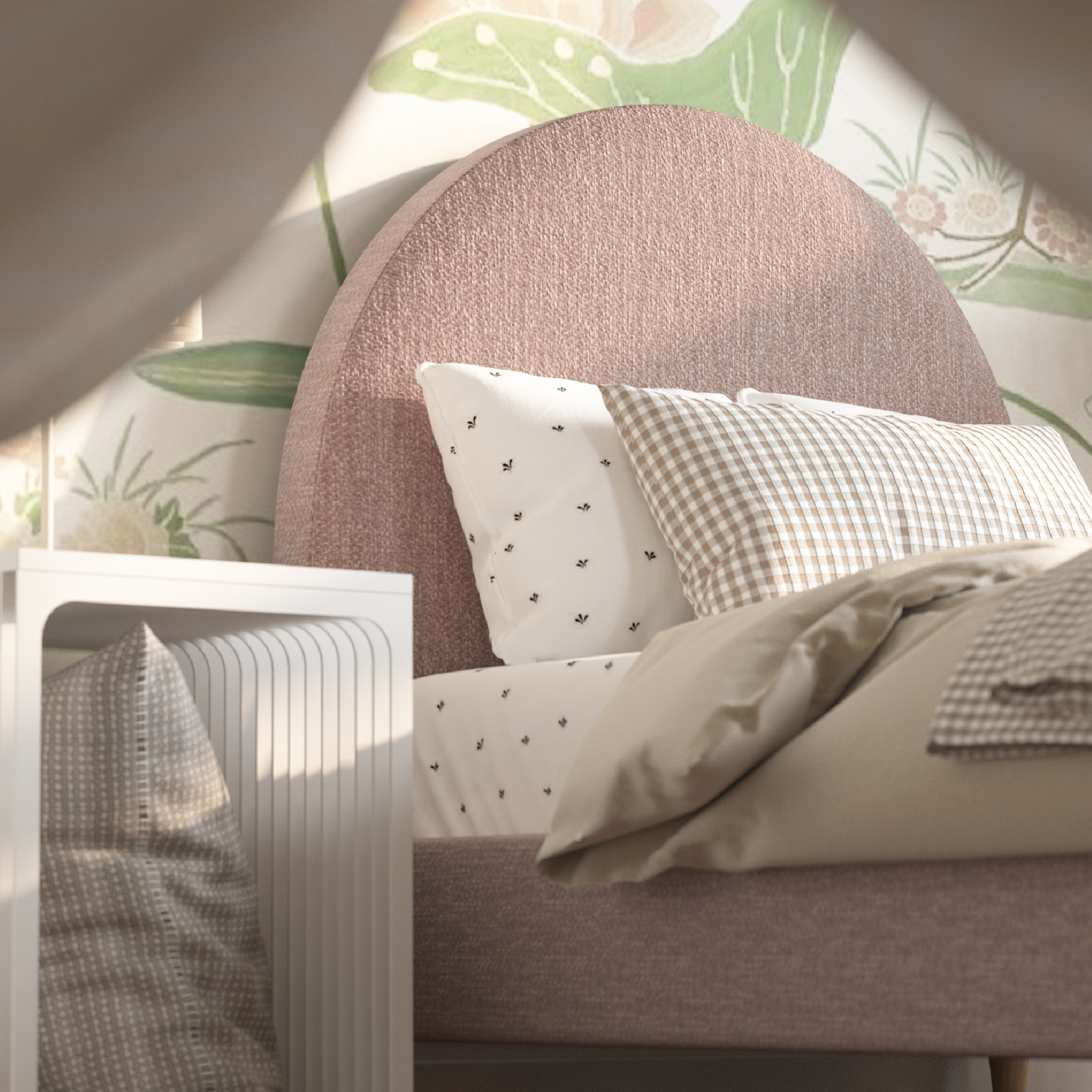 Selene Boucle Arch Bed