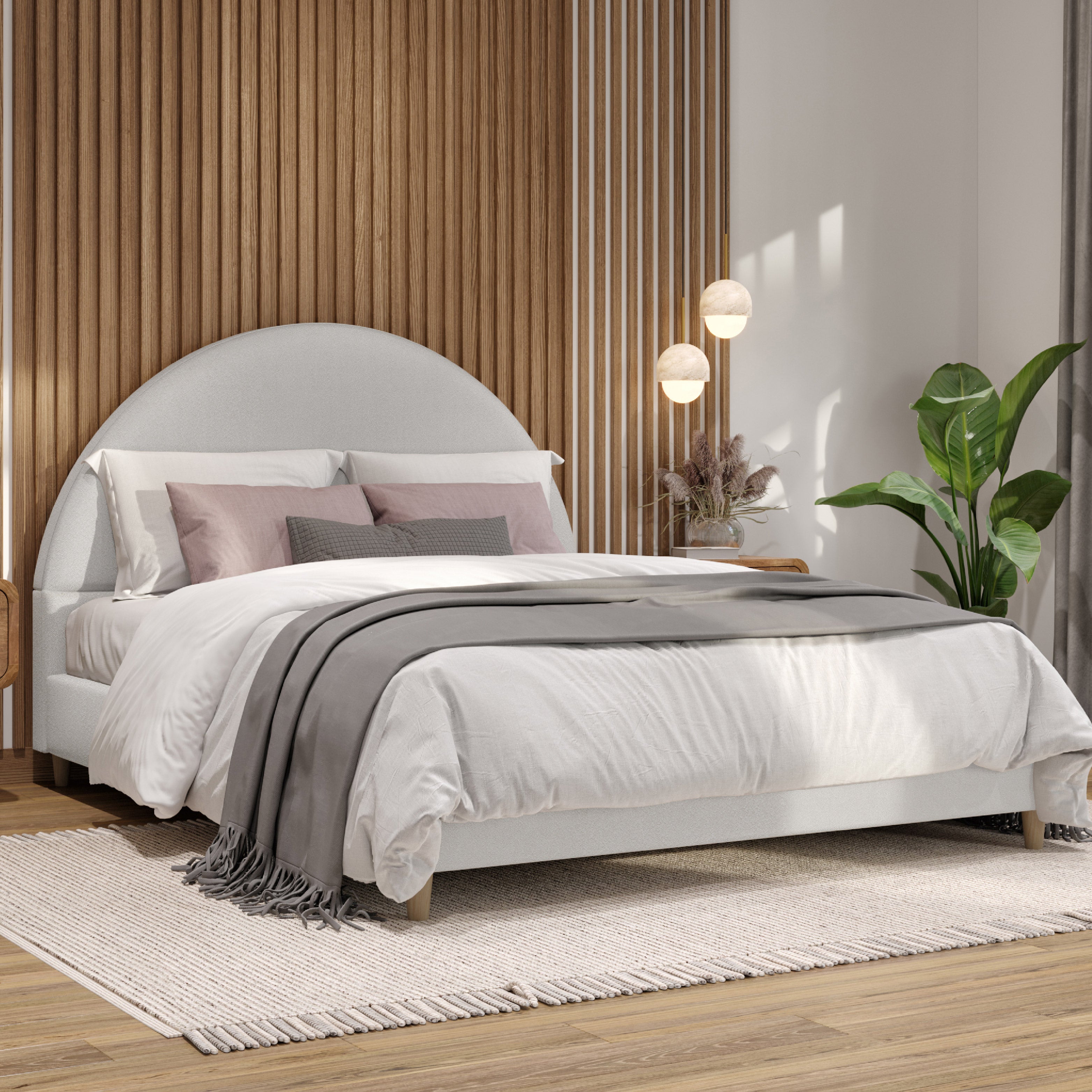 Selene Boucle Arch Bed