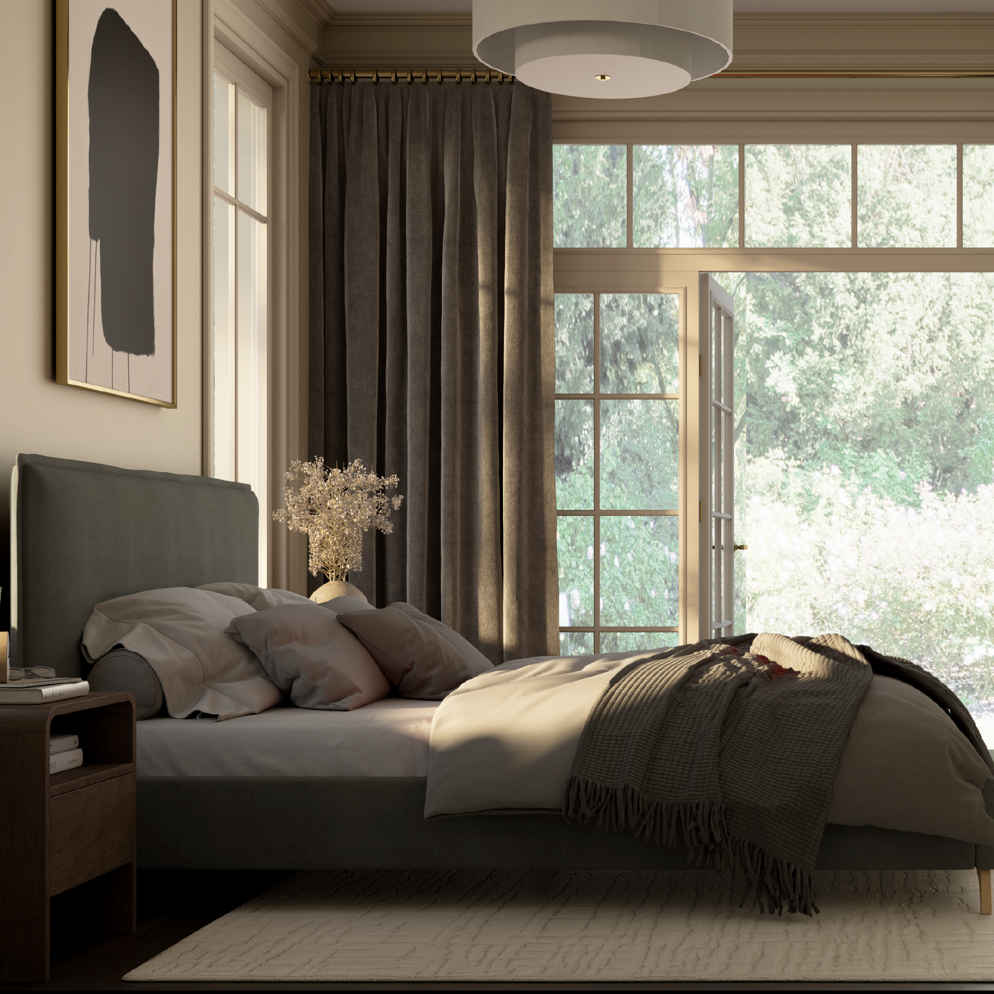 Esme Flange Edge Bed