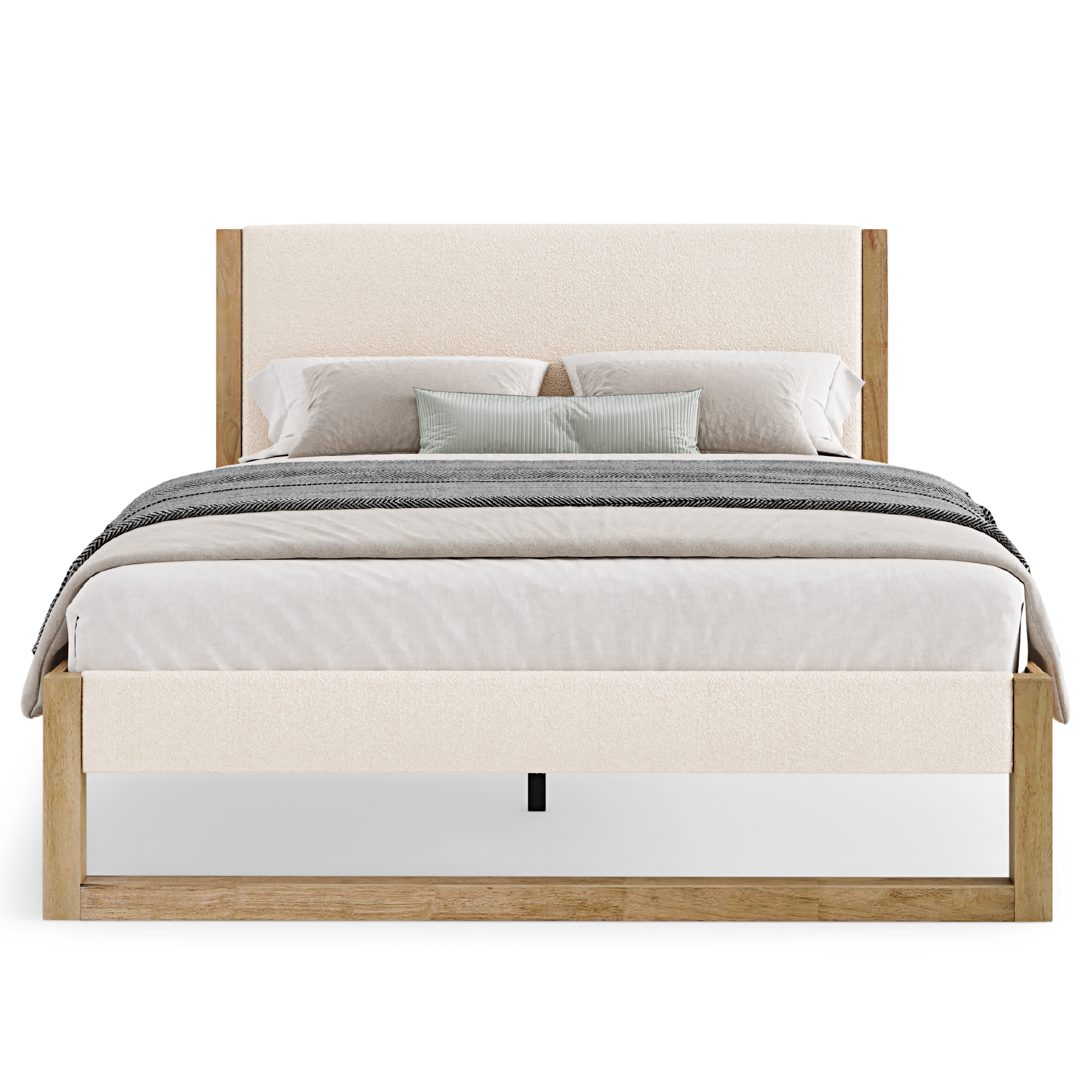 Noelle Cream Boucle Bed