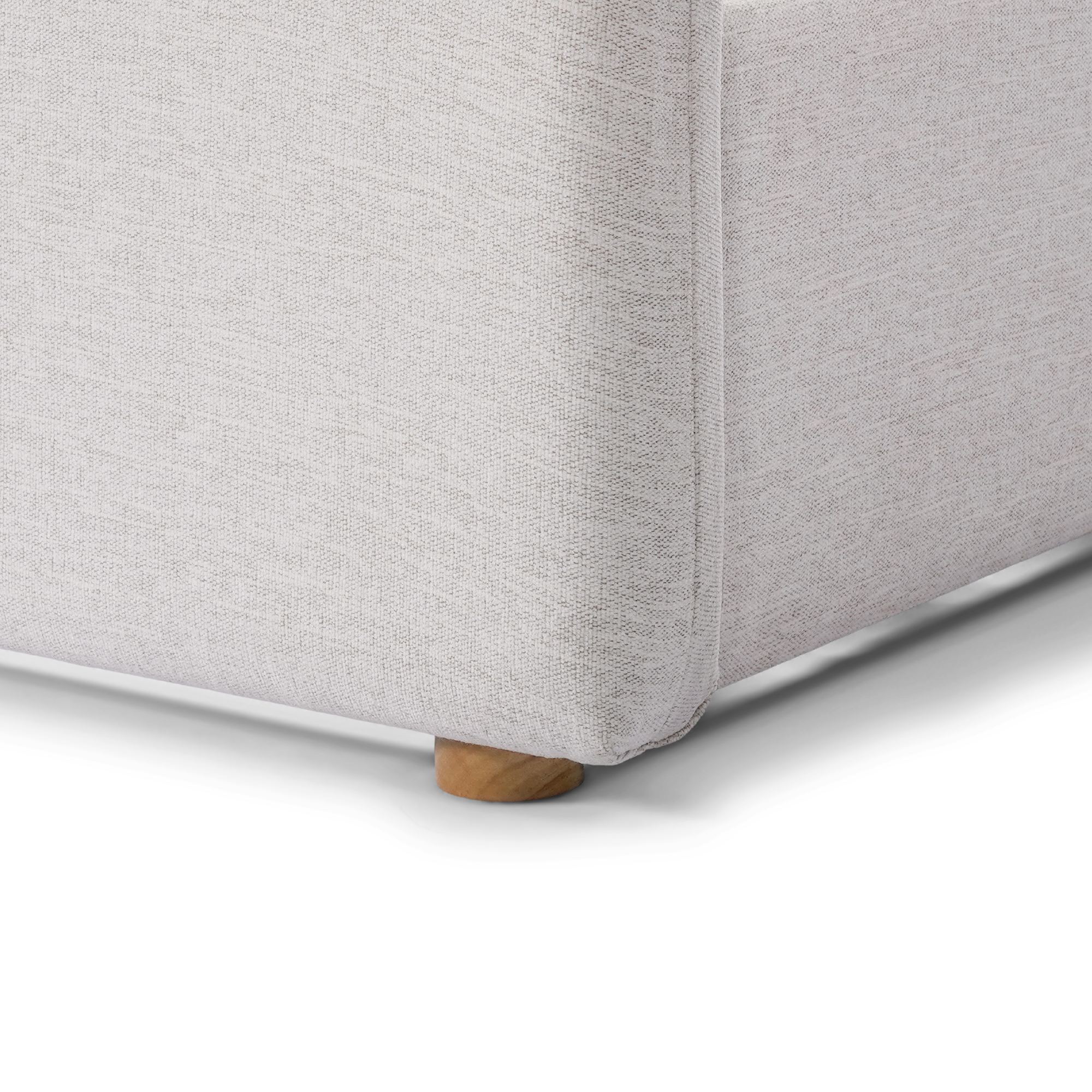 River Rounded Ivory Bed