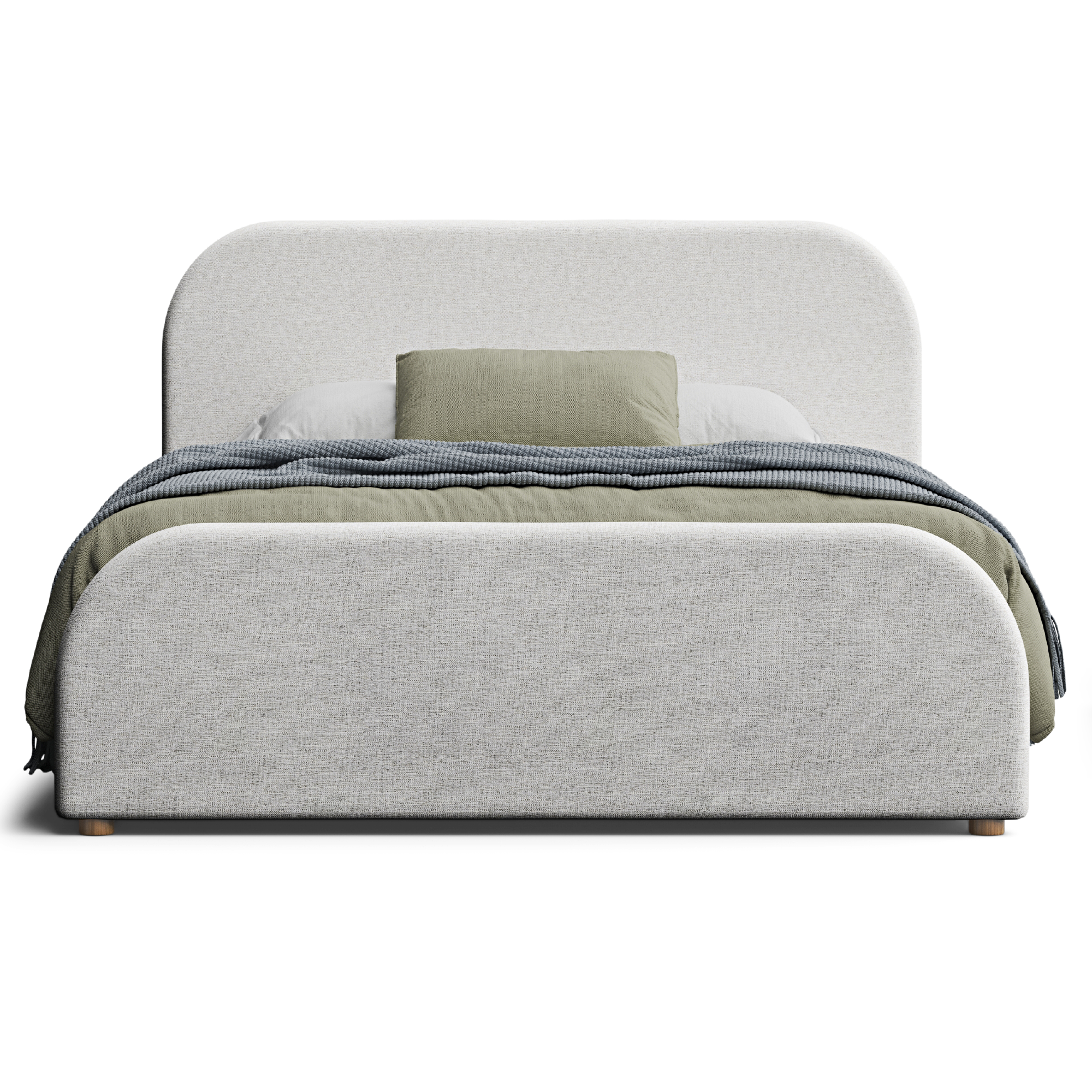 River Rounded Ivory Bed
