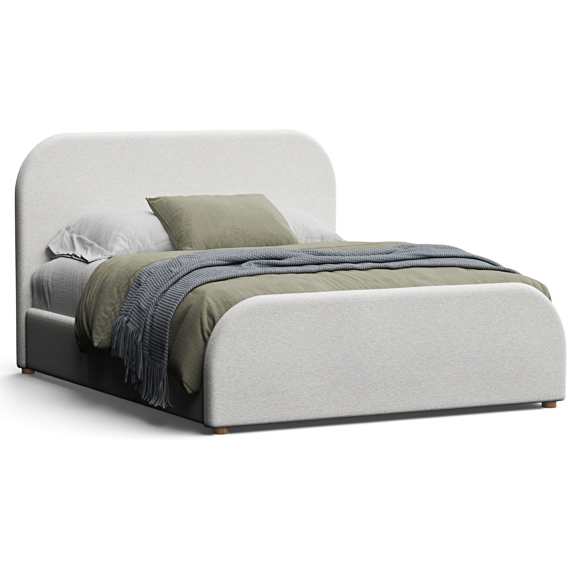 River Rounded Ivory Bed