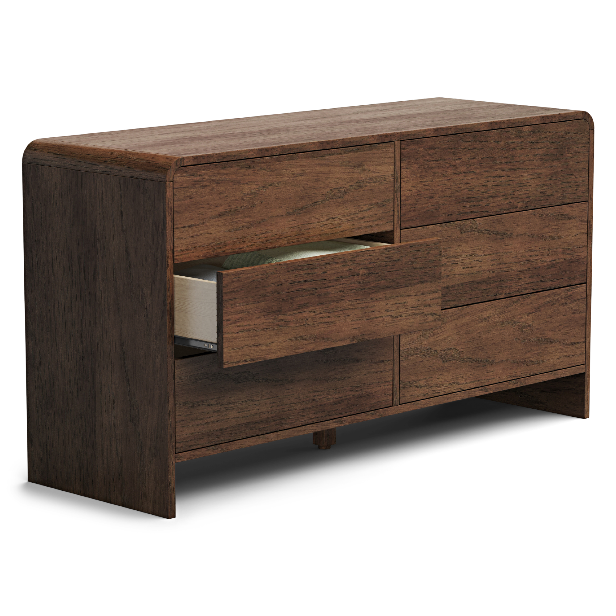 River 6-Drawer Solid Wood Walnut Dresser
