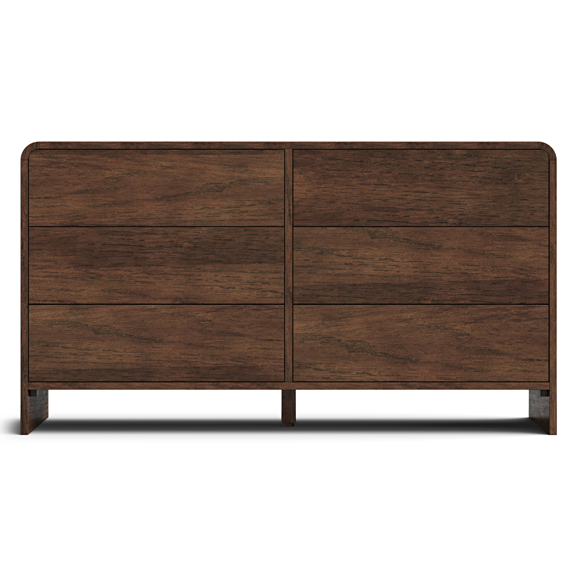 River 6-Drawer Solid Wood Walnut Dresser