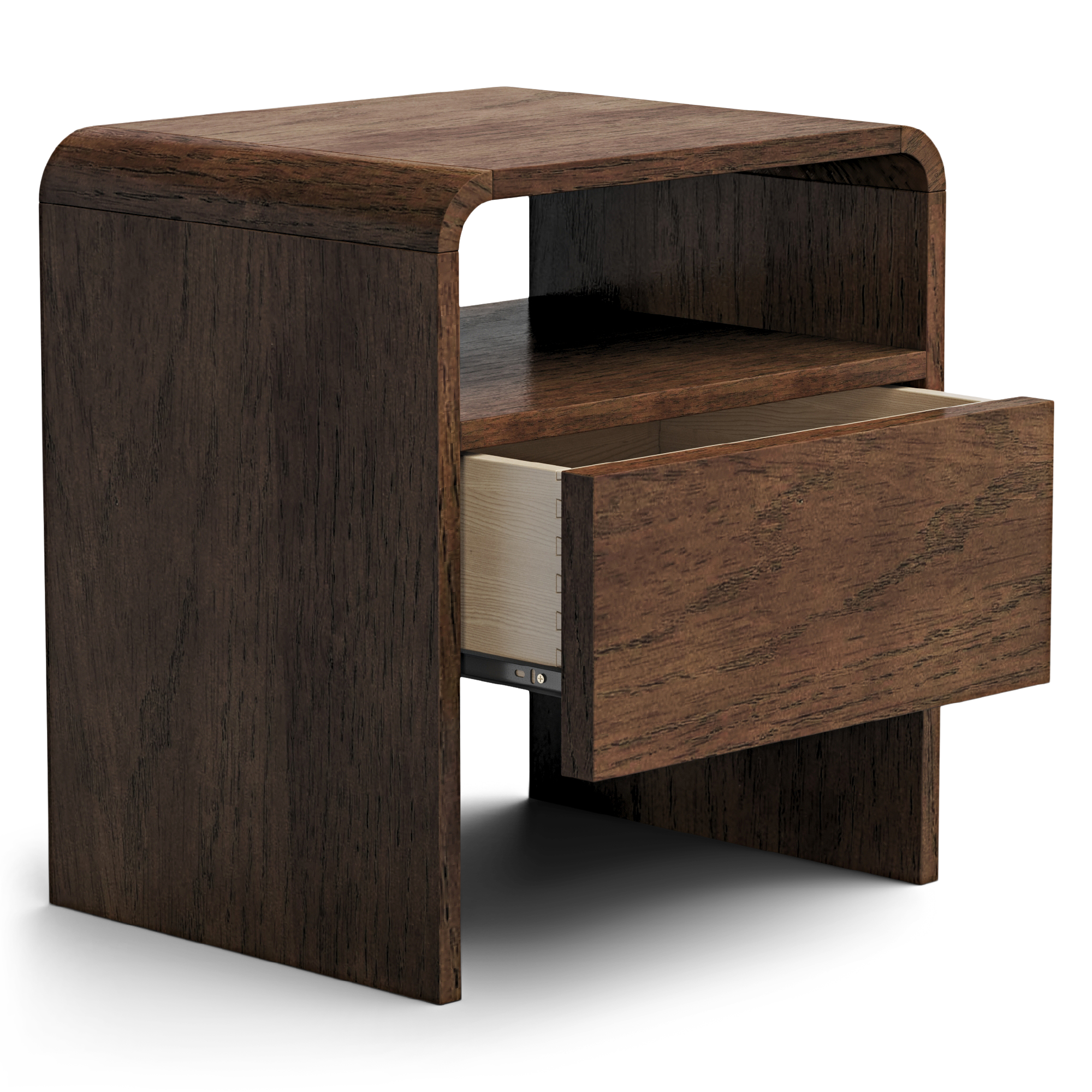 River Solid Wood Walnut Nightstand