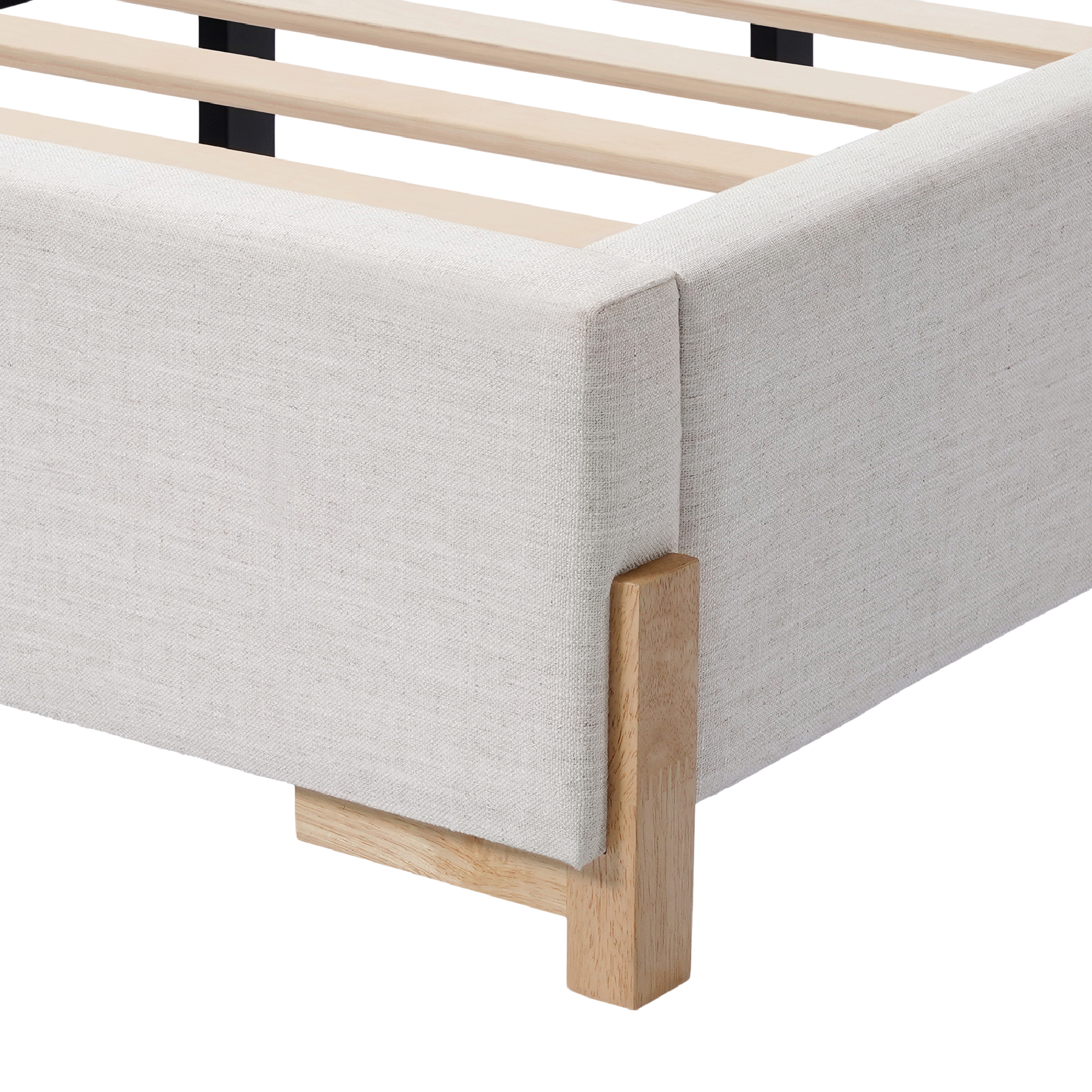 Maeve Wingback Queen Ivory Bed