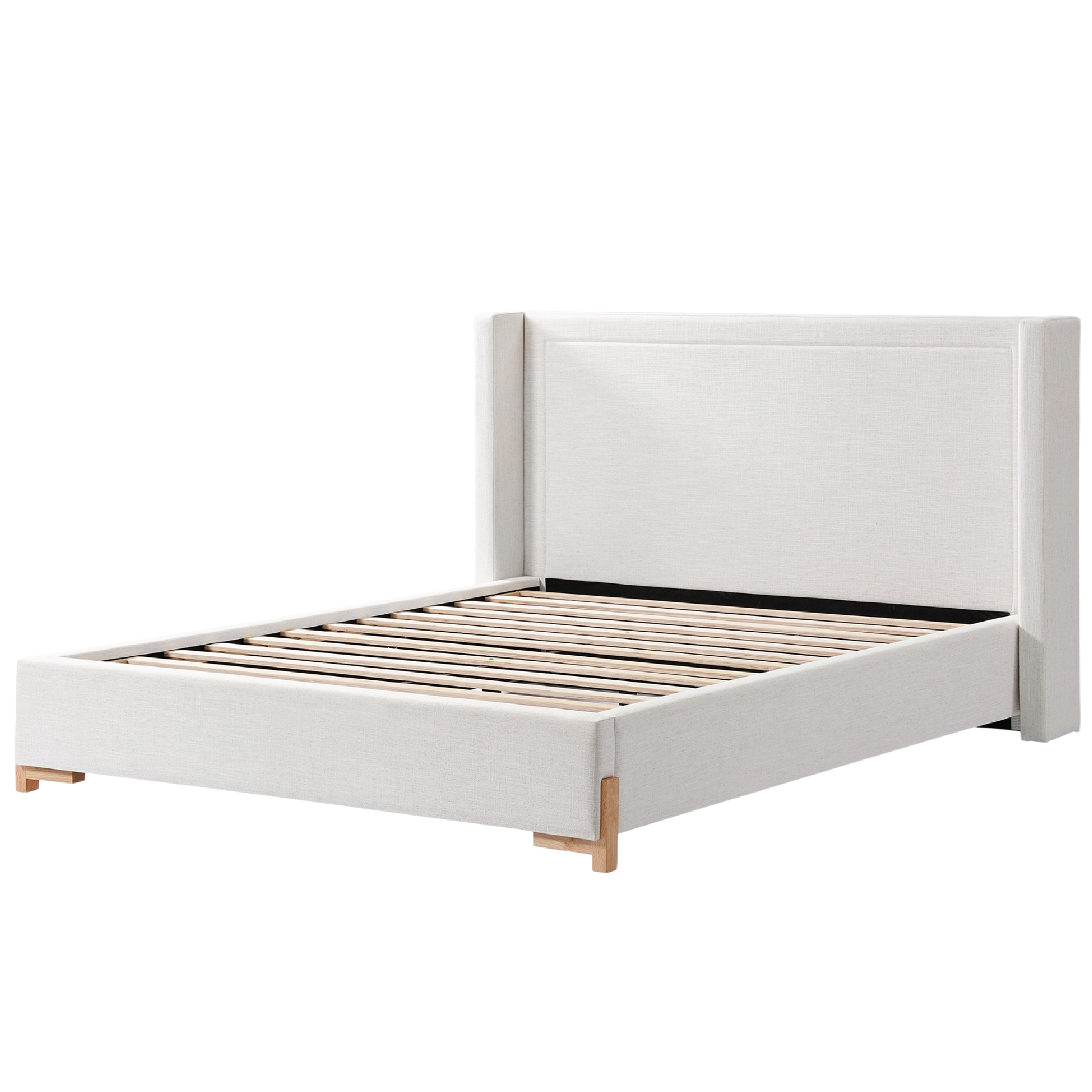 Maeve Wingback Queen Ivory Bed