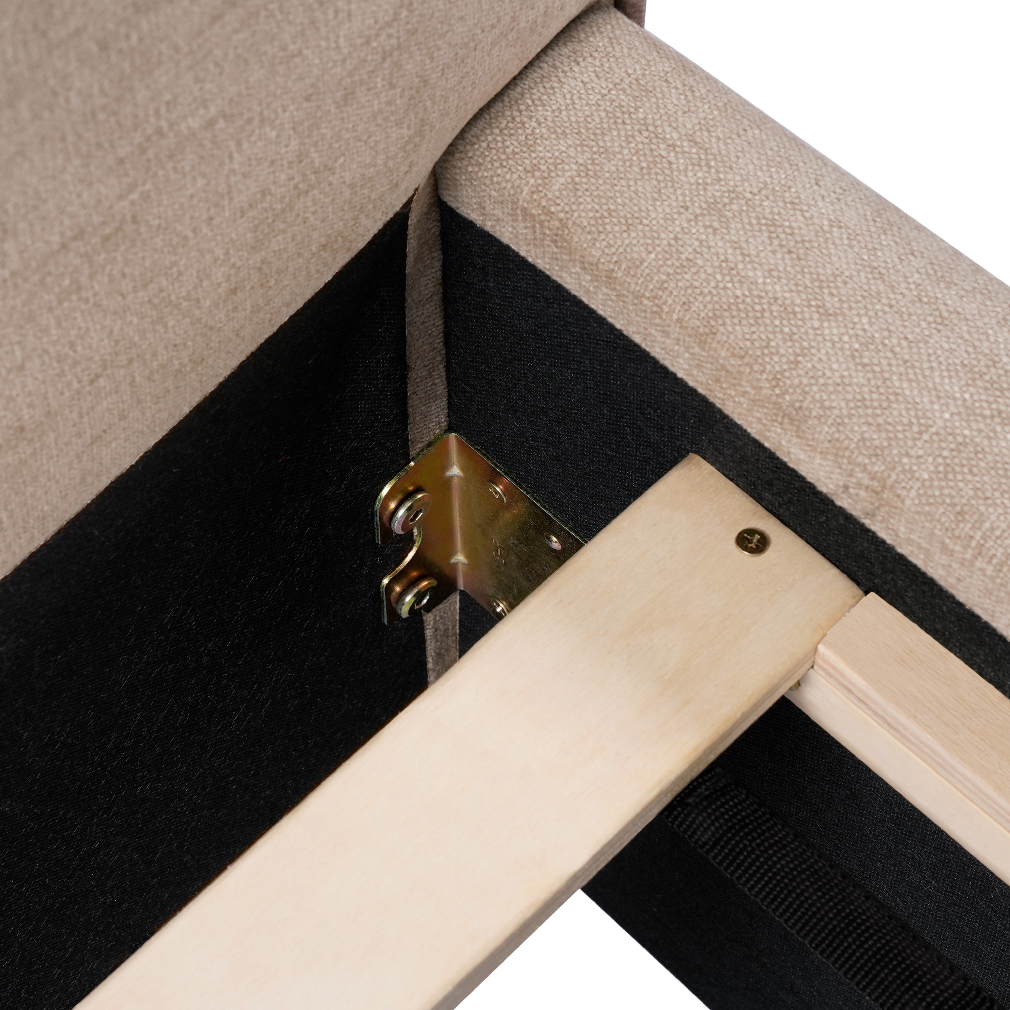 Tori Camelback Queen Bed Taupe