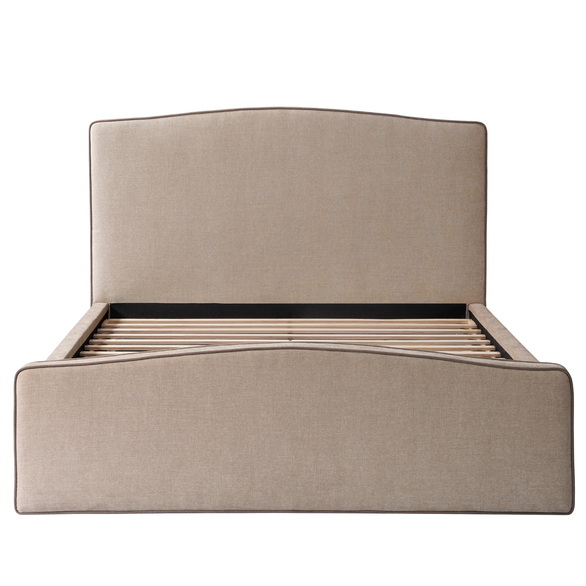Tori Camelback Queen Bed Taupe