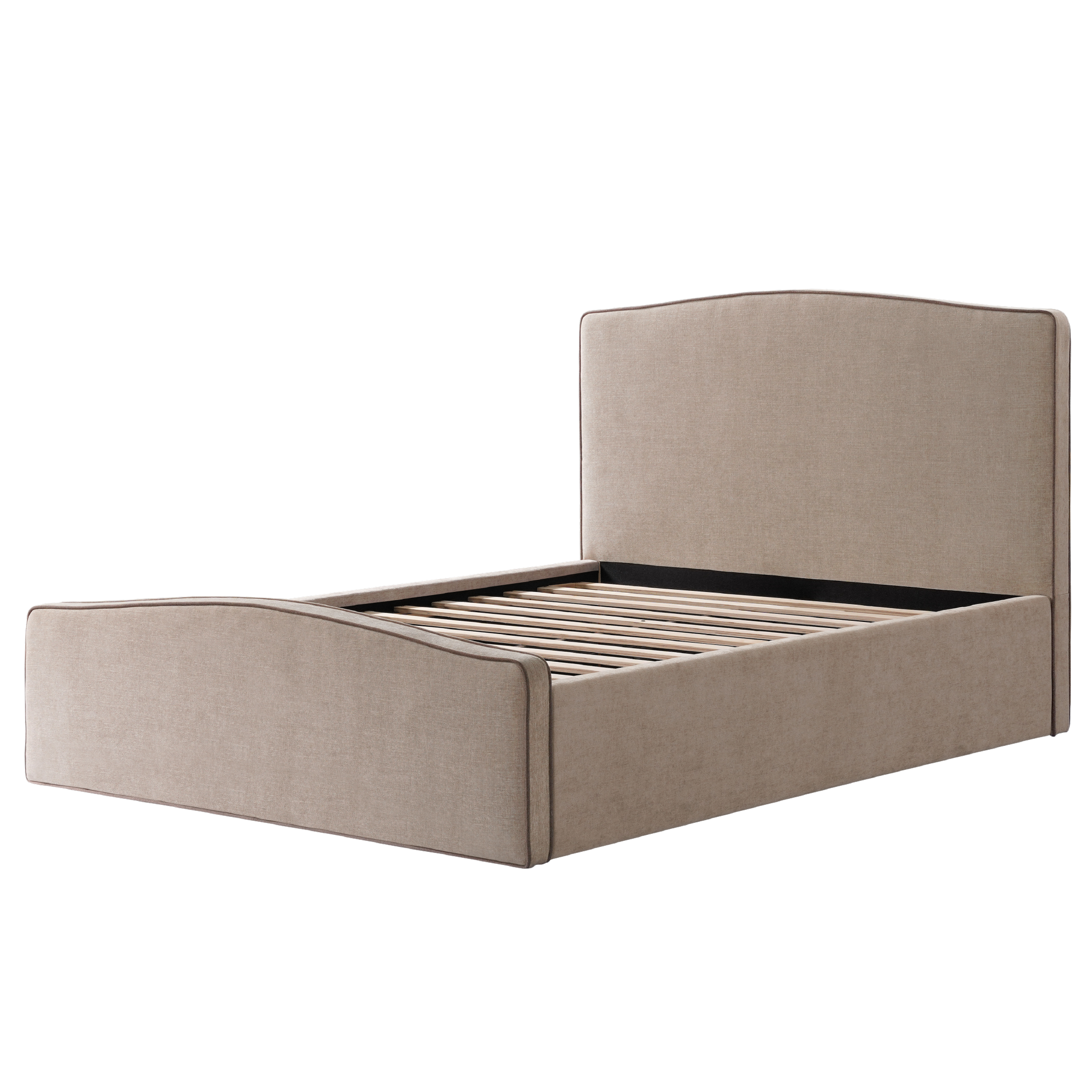 Tori Camelback Queen Bed Taupe