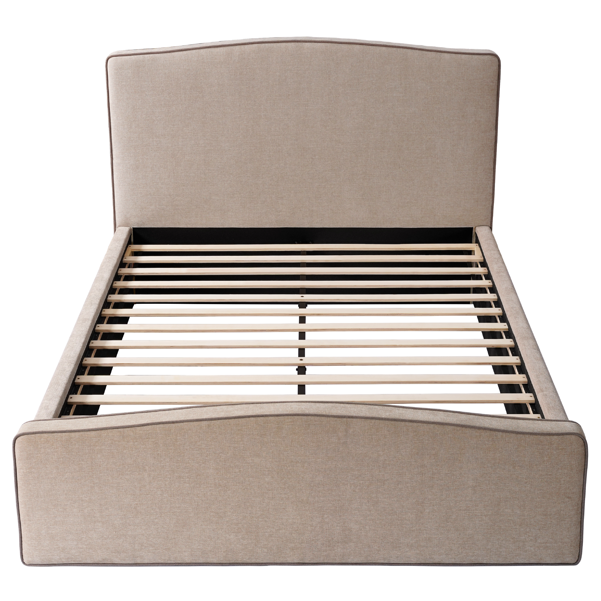 Tori Camelback Queen Bed Taupe