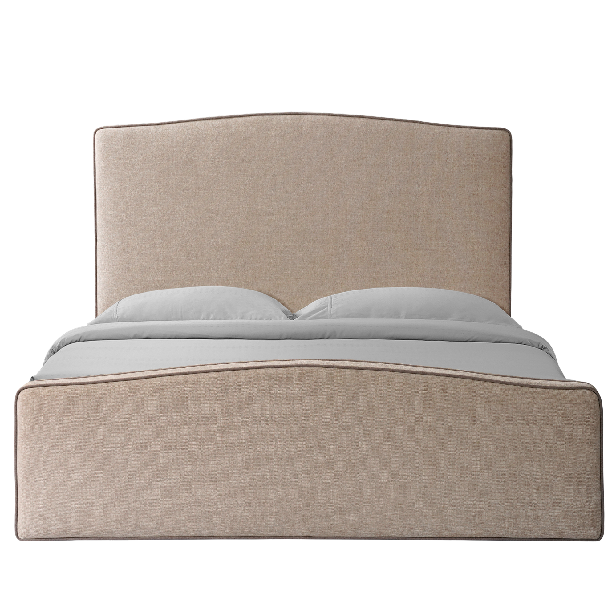 Tori Camelback Queen Bed Taupe
