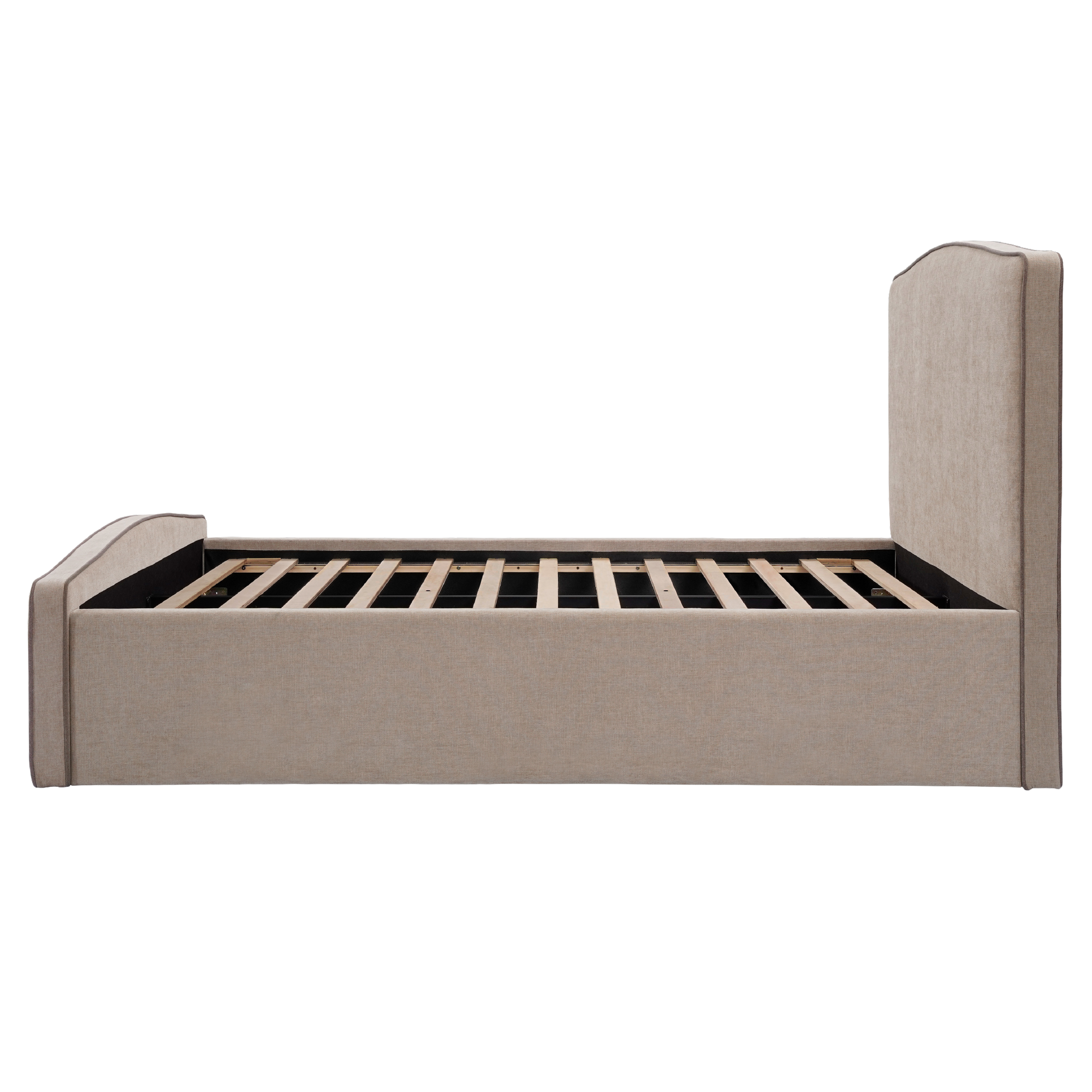 Tori Camelback Queen Bed Taupe