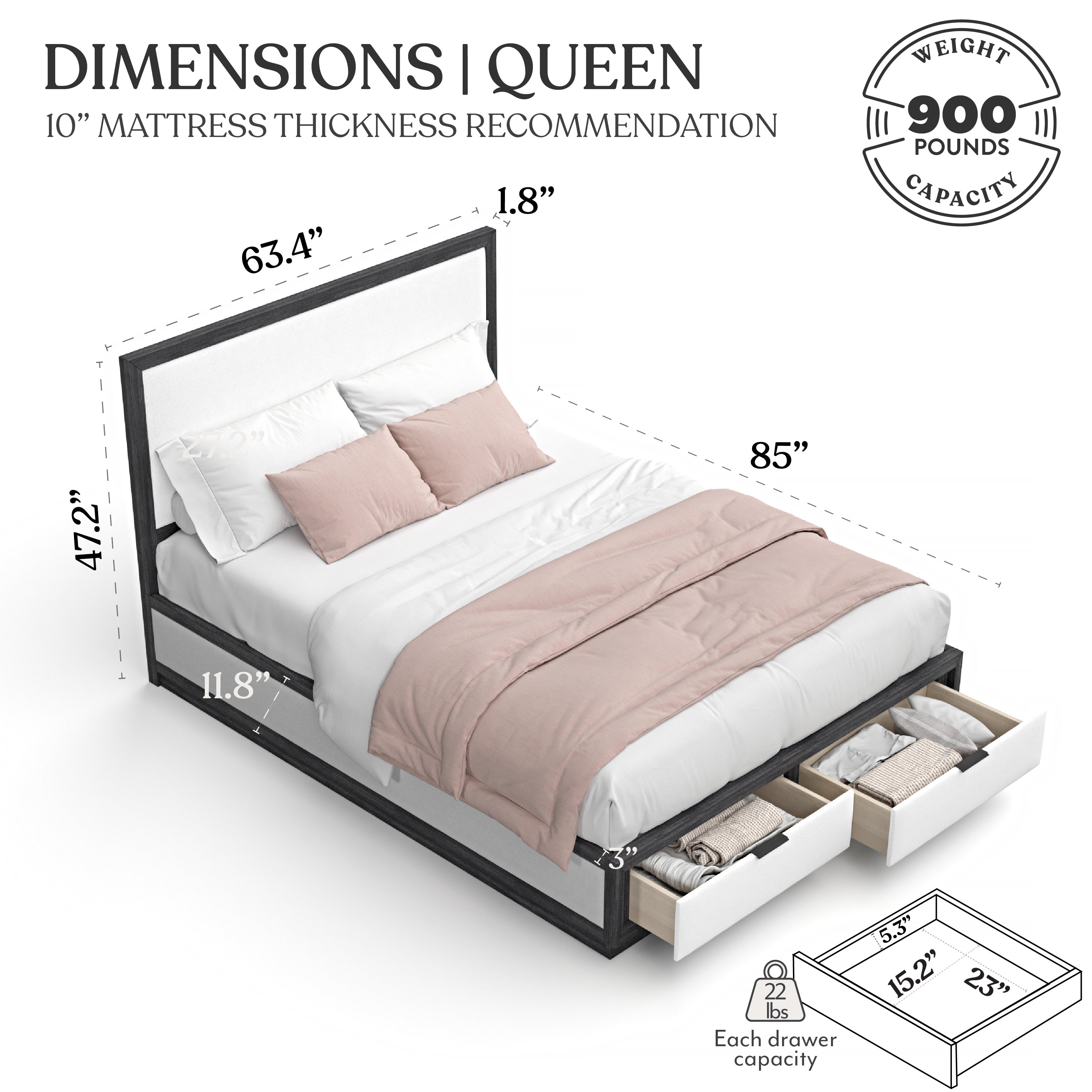 Levi Queen Storage Bed