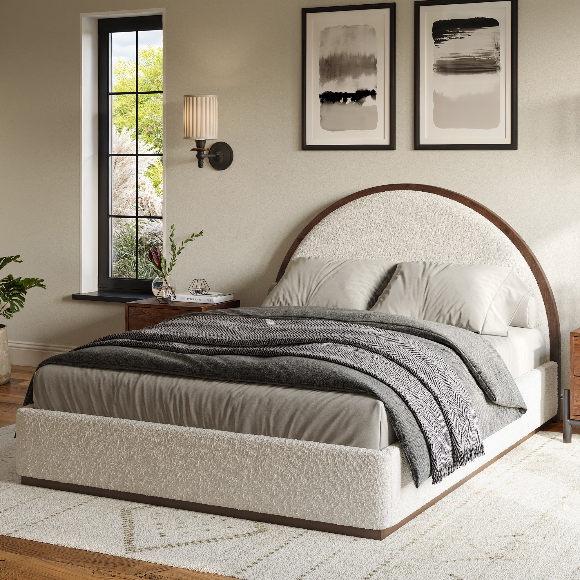 Haven Boucle Arch Bed