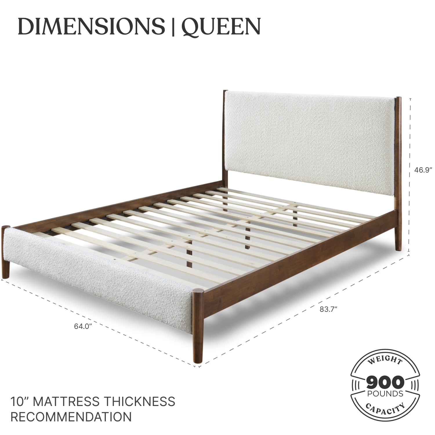 Callan Queen Boucle Bed