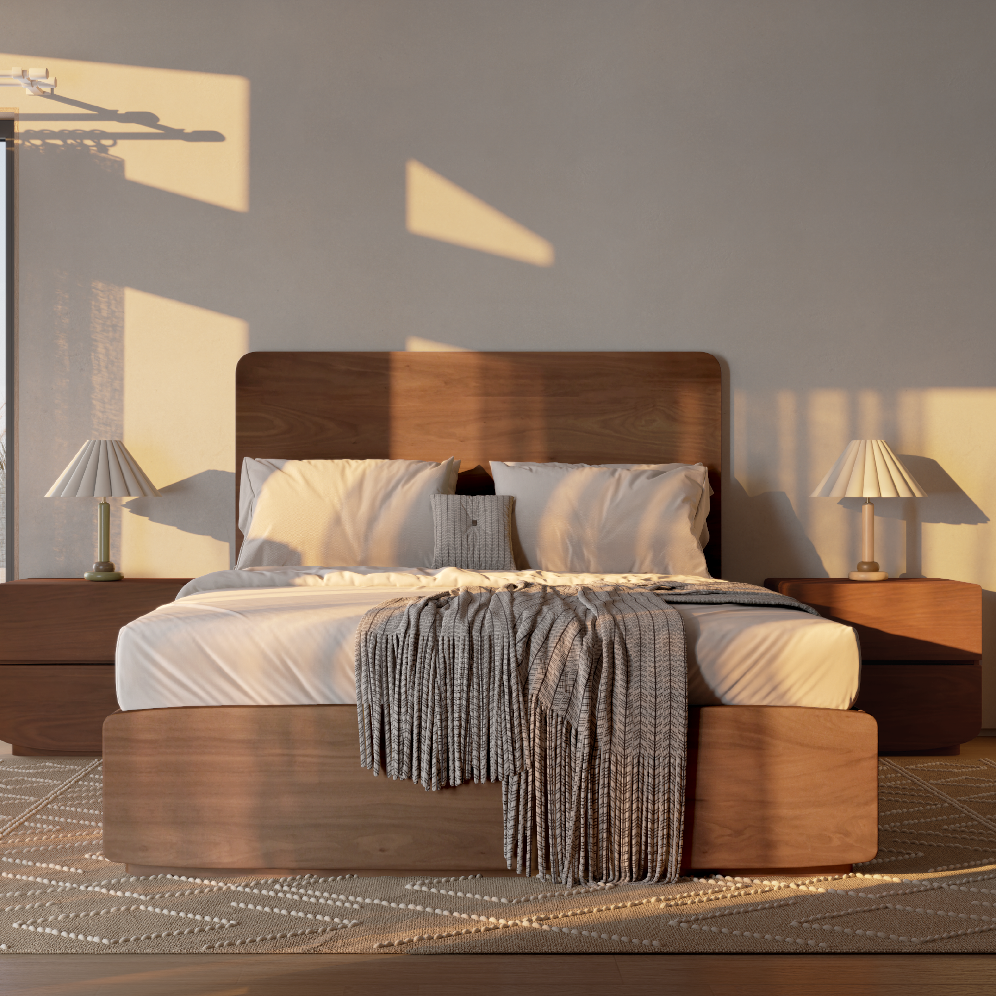 Burke Solid Wood Nightstand