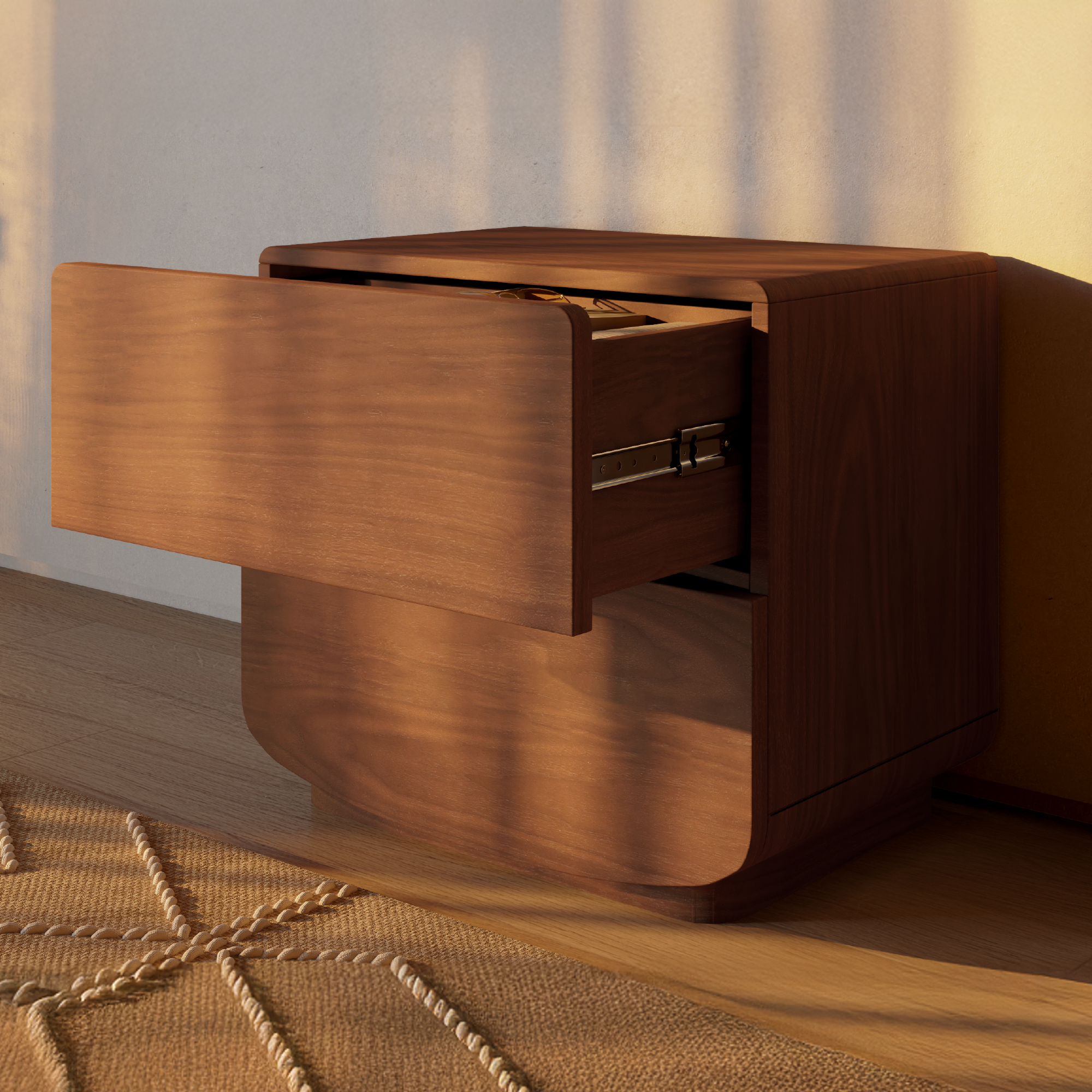Burke Solid Wood Nightstand