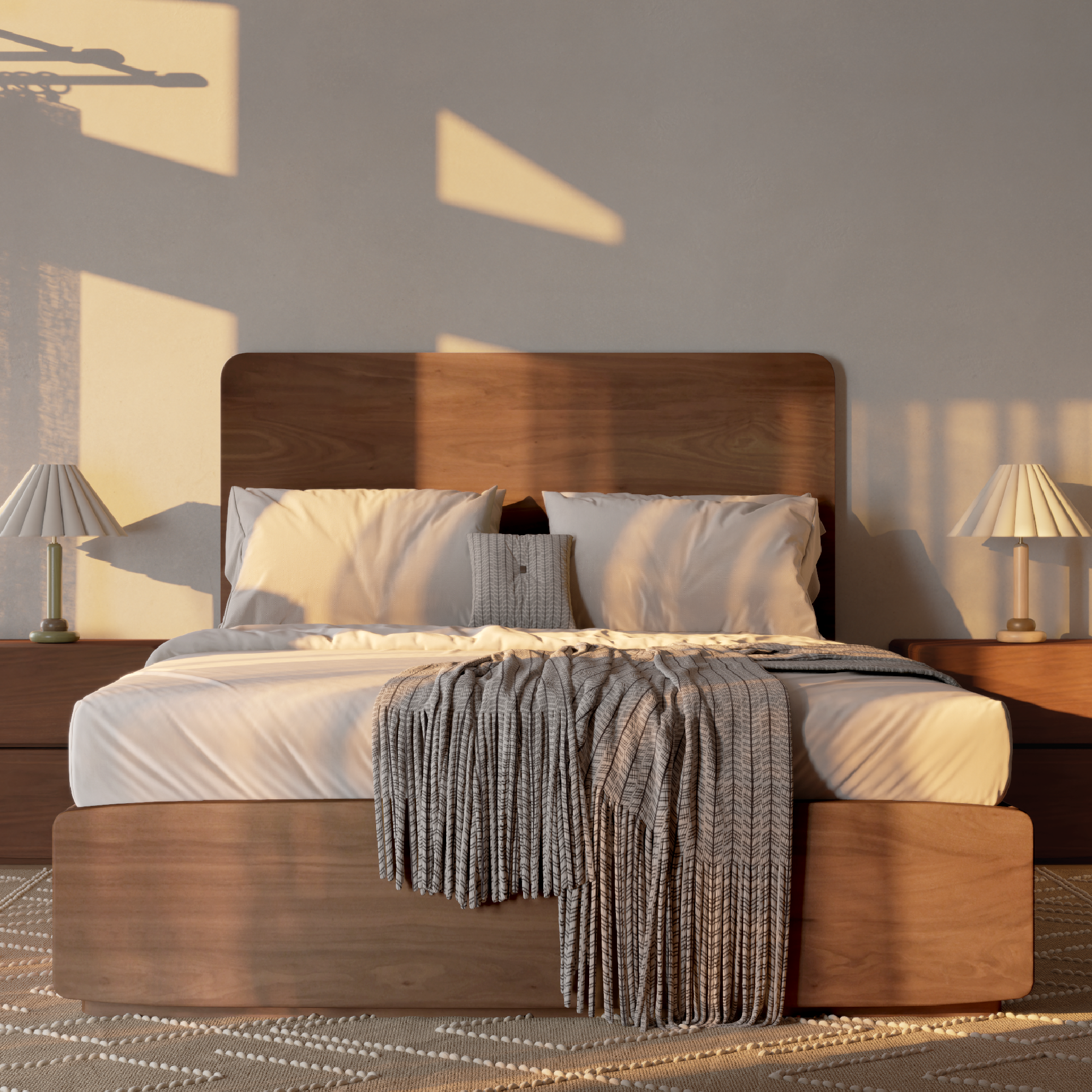 Burke Platform Solid Wood Bed