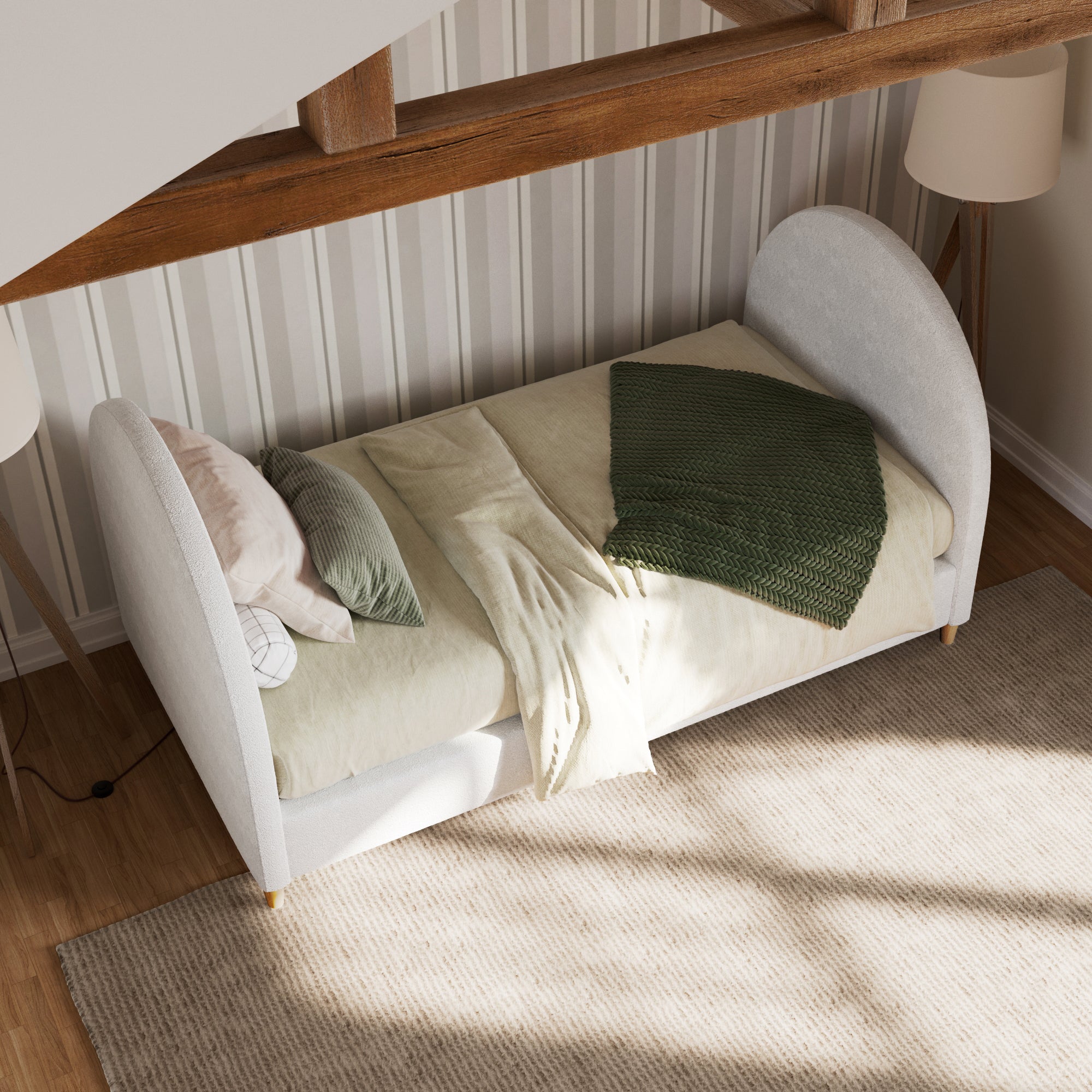 Selene Boucle Arch Twin Daybed