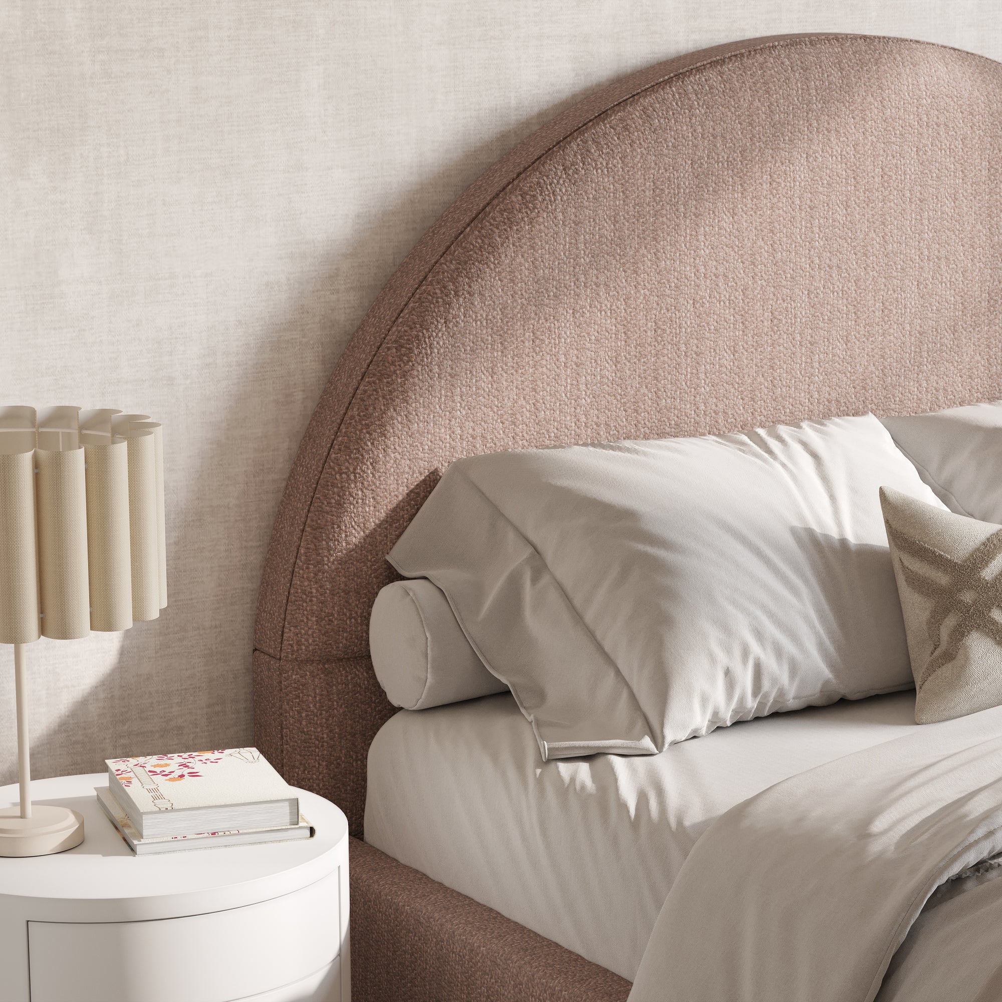 Selene Boucle Arch Bed