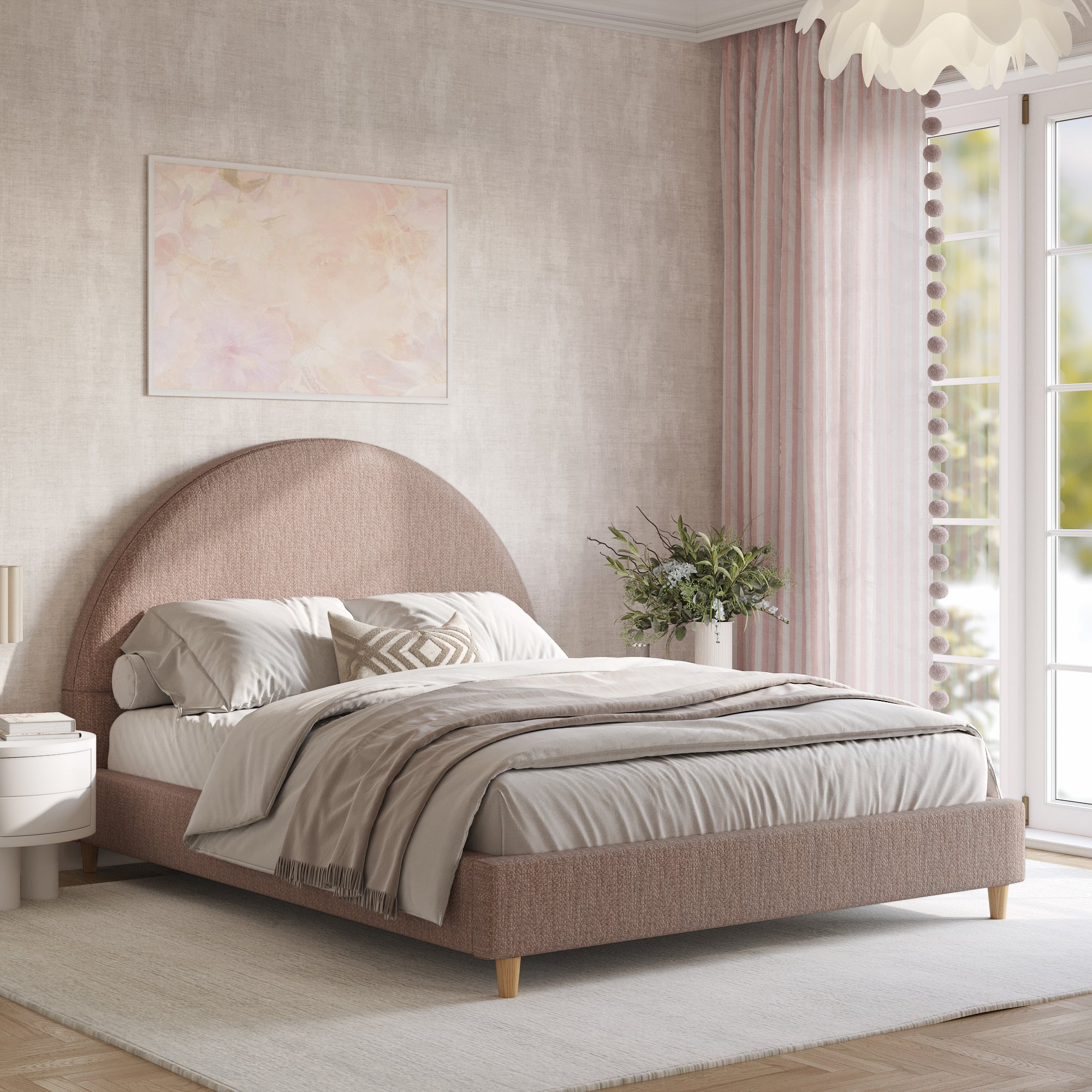 Selene Boucle Arch Bed